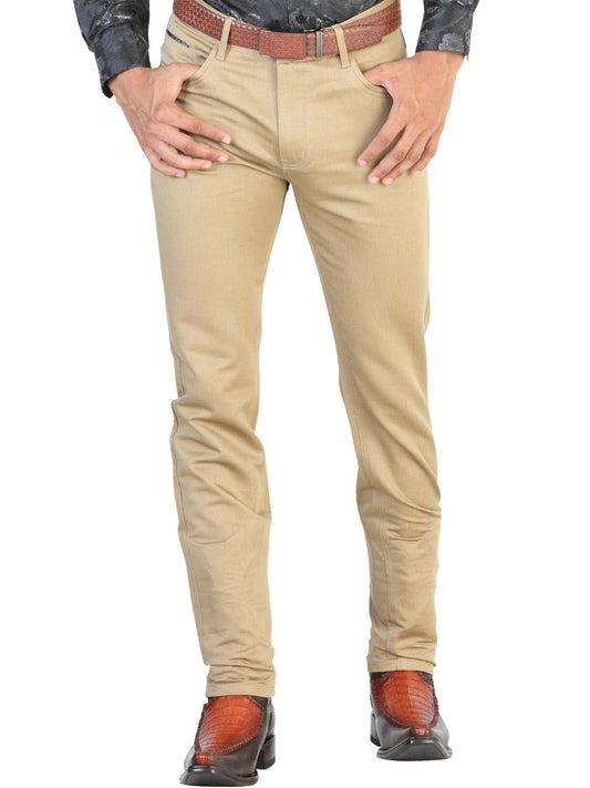 Pantalon Vaquero Liso Caqui para Hombre 'Centenario' - ID: 42849 Western Pants Centenario Khaki