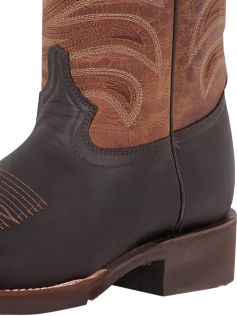 Botas Vaqueras Rodeo Clasicas de Piel Genuina para Hombre 'El General' - ID: 43000 Botas Piel Genuina El General 