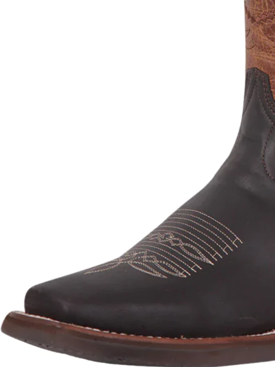 Botas Vaqueras Rodeo Clasicas de Piel Genuina para Hombre 'El General' - ID: 43004 Botas Piel Genuina El General 