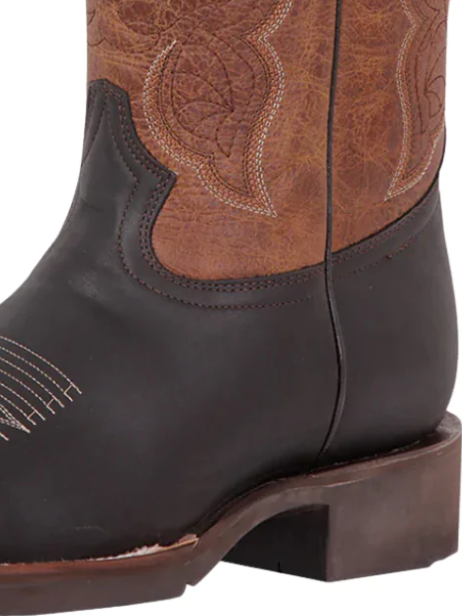 Botas Vaqueras Rodeo Clasicas de Piel Genuina para Hombre 'El General' - ID: 43004 Botas Piel Genuina El General 