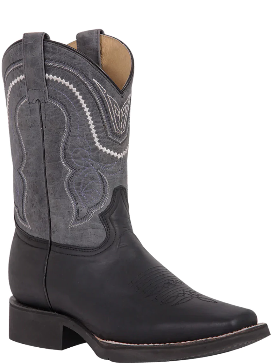 Botas Vaqueras Rodeo Clasicas de Piel Genuina para Hombre 'El General' - ID: 43006 Botas Piel Genuina El General 