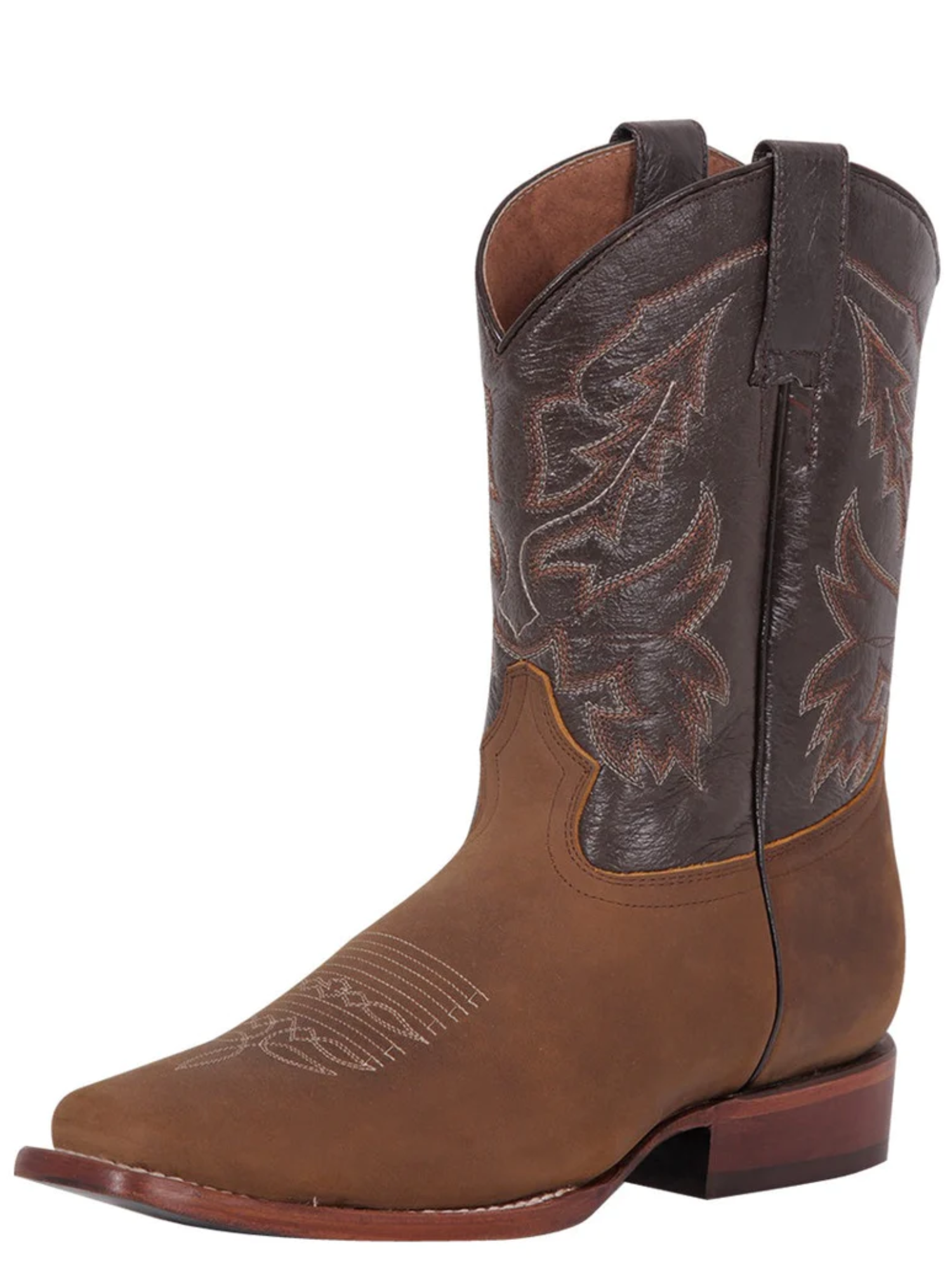 Botas Vaqueras Rodeo Clasicas de Piel Genuina para Hombre 'El General' - ID: 43007 Botas Piel Genuina El General Tan