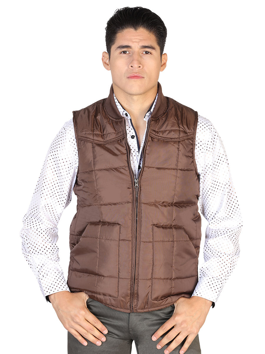 Chaleco Acolchado Ultraligero Cafe para Hombre 'El Señor de los Cielos' - ID: 43160 Chalecos Acolchados El Señor de los Cielos Brown