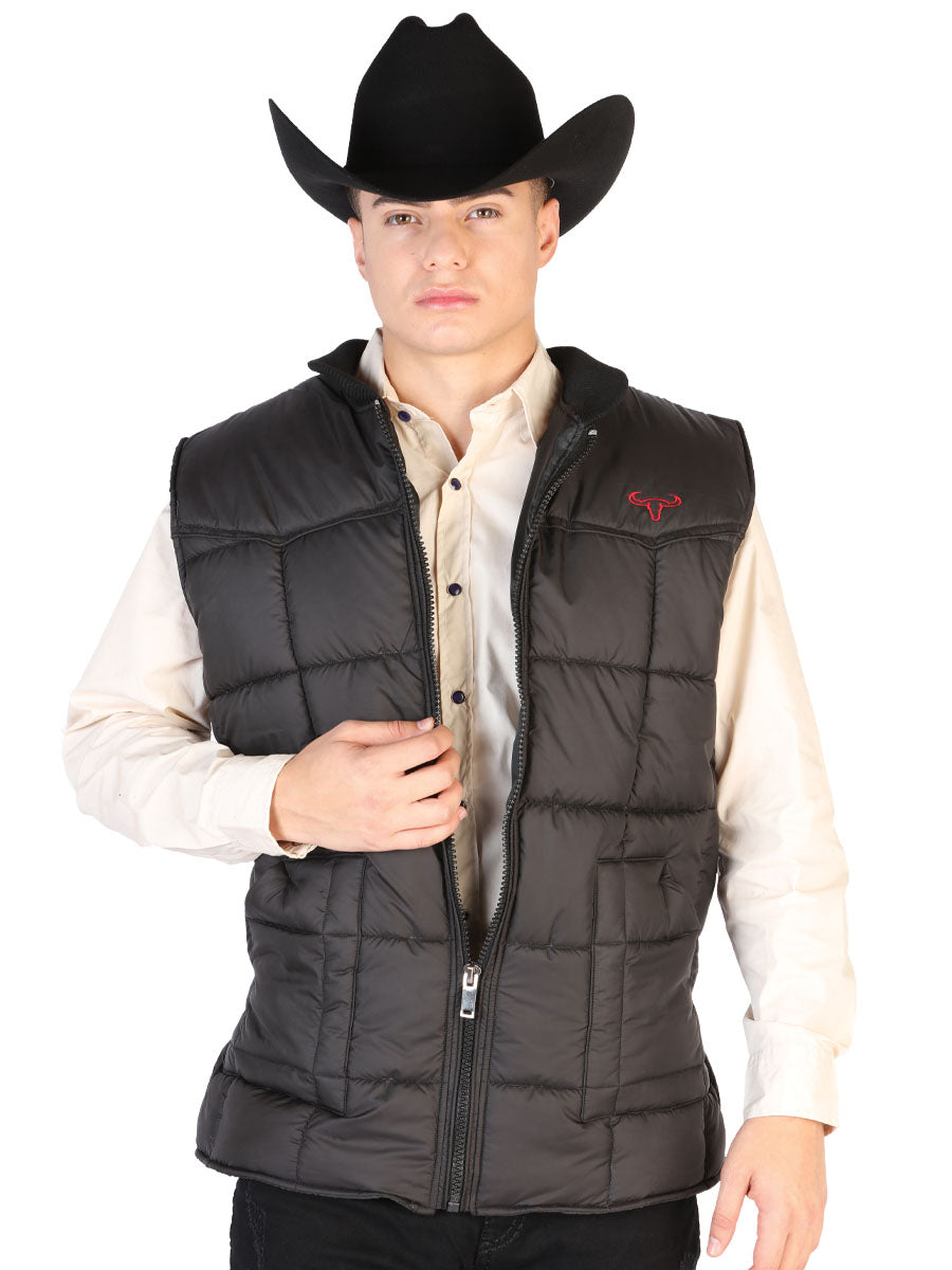 Chaleco Vaquero Ligero Calidad AAA Negro para Hombre 'El General' - ID: 43305 Chalecos Vaqueros El General Black