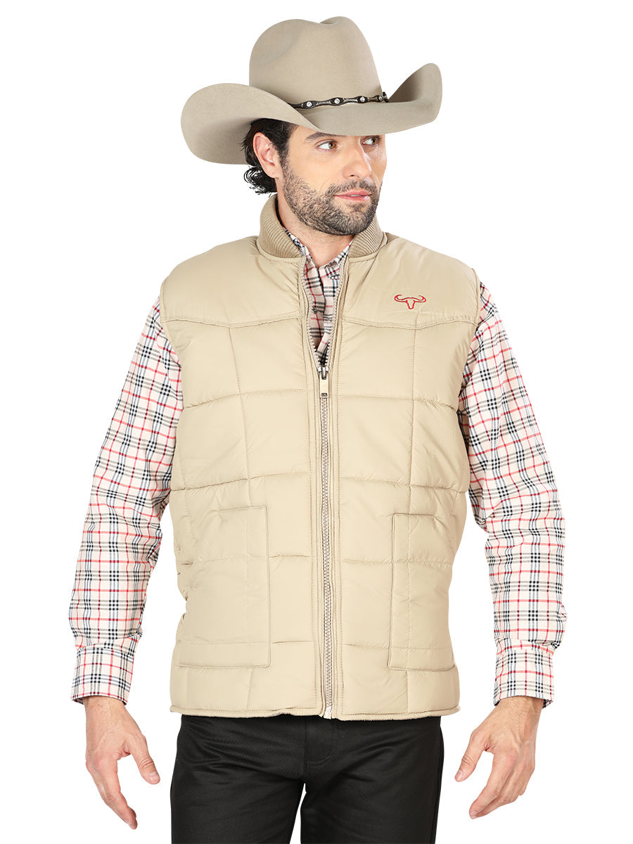 Chaleco Vaquero Ligero Calidad Suprema AAA Caqui para Hombre 'El General' - ID: 43307 Chalecos Vaqueros El General Khaki