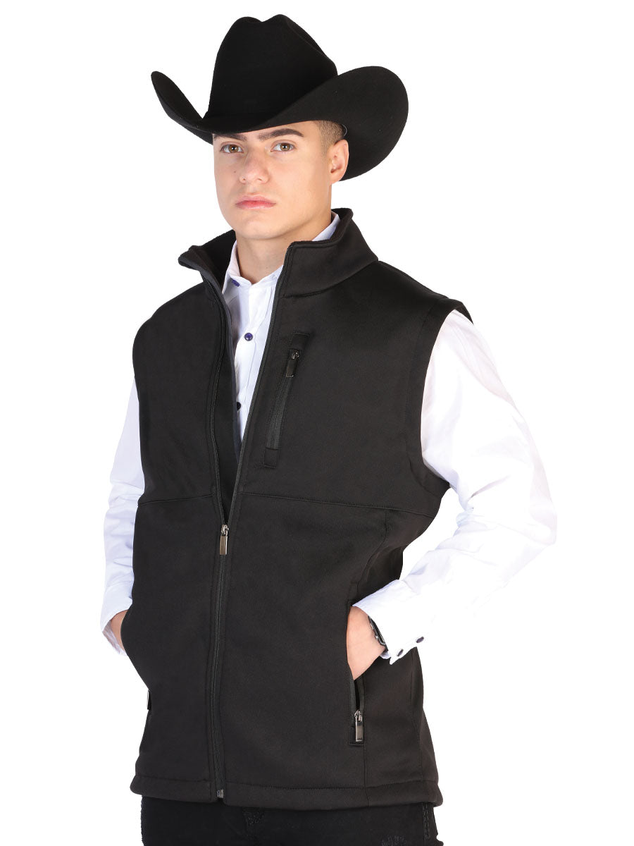 Chaleco Vaquero Ultraligero Calidad Suprema AAA Negro para Hombre 'El General' - ID: 43308 Chalecos Vaqueros El General Black