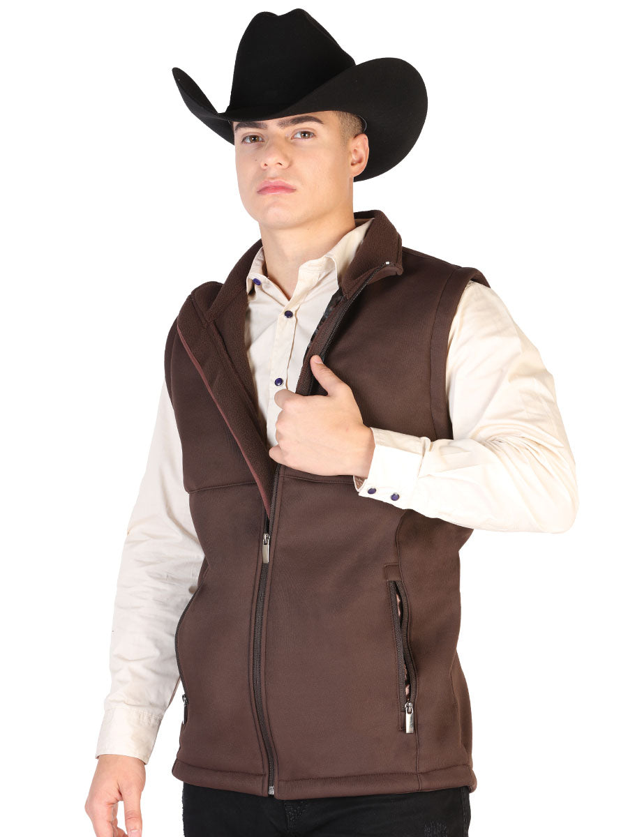 Chaleco Vaquero Ultraligero Calidad AAA Cafe para Hombre 'El General' - ID: 43309 Chalecos Vaqueros El General Brown