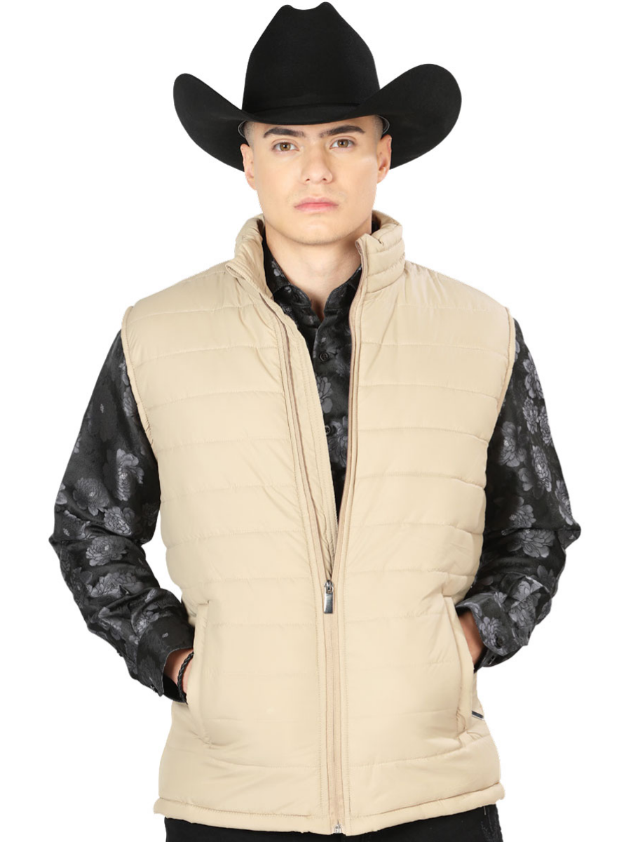 Chaleco Vaquero Acolchado Ultraligero Calidad AAA Caqui para Hombre 'El General' - ID: 43314 Chalecos Vaqueros El General Khaki