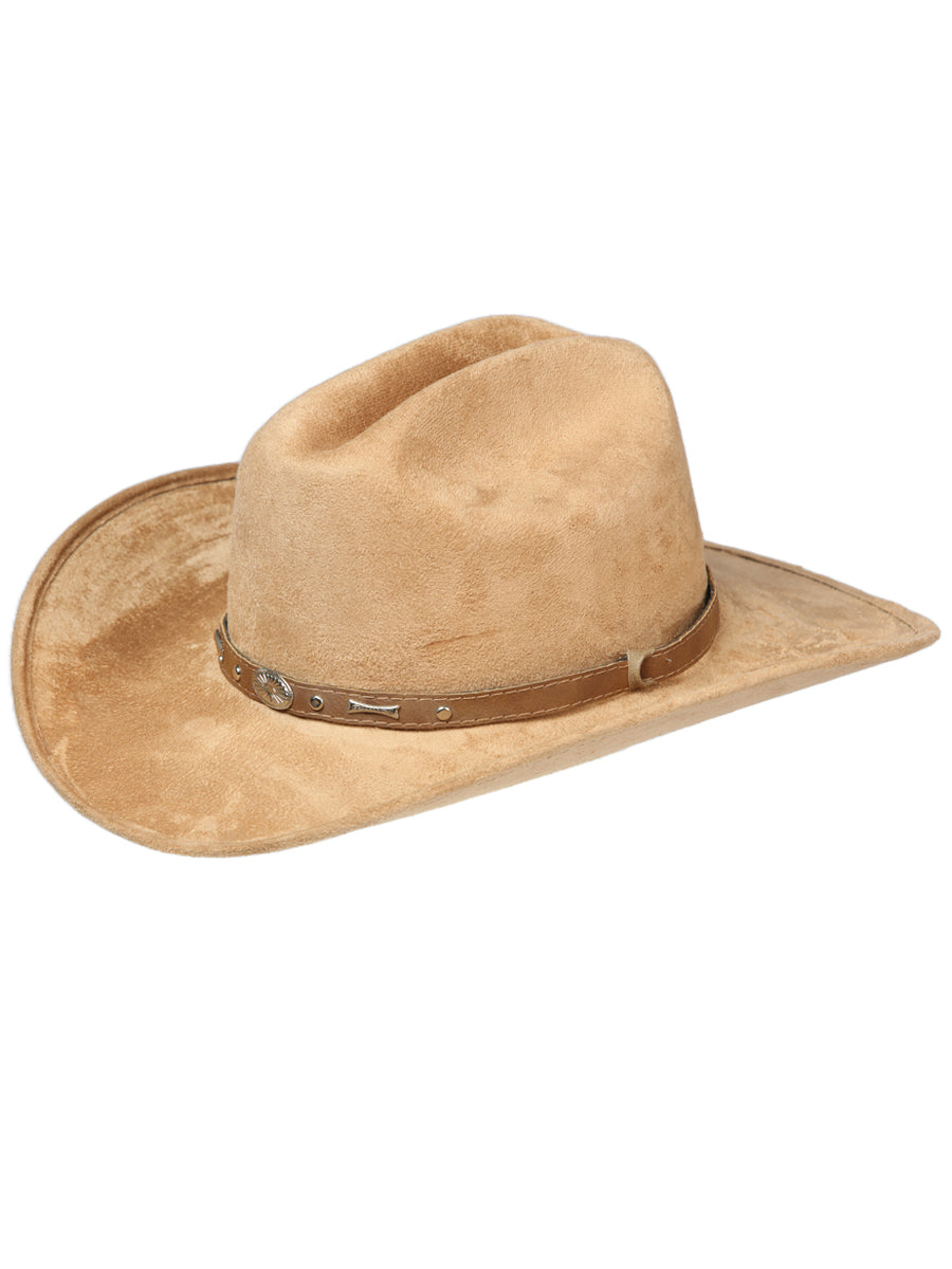 Kids - Sombrero Vaquero Horma Americanita de Gamuza Faux para Niños 'El General' Sombreros Vaqueros El General Camel