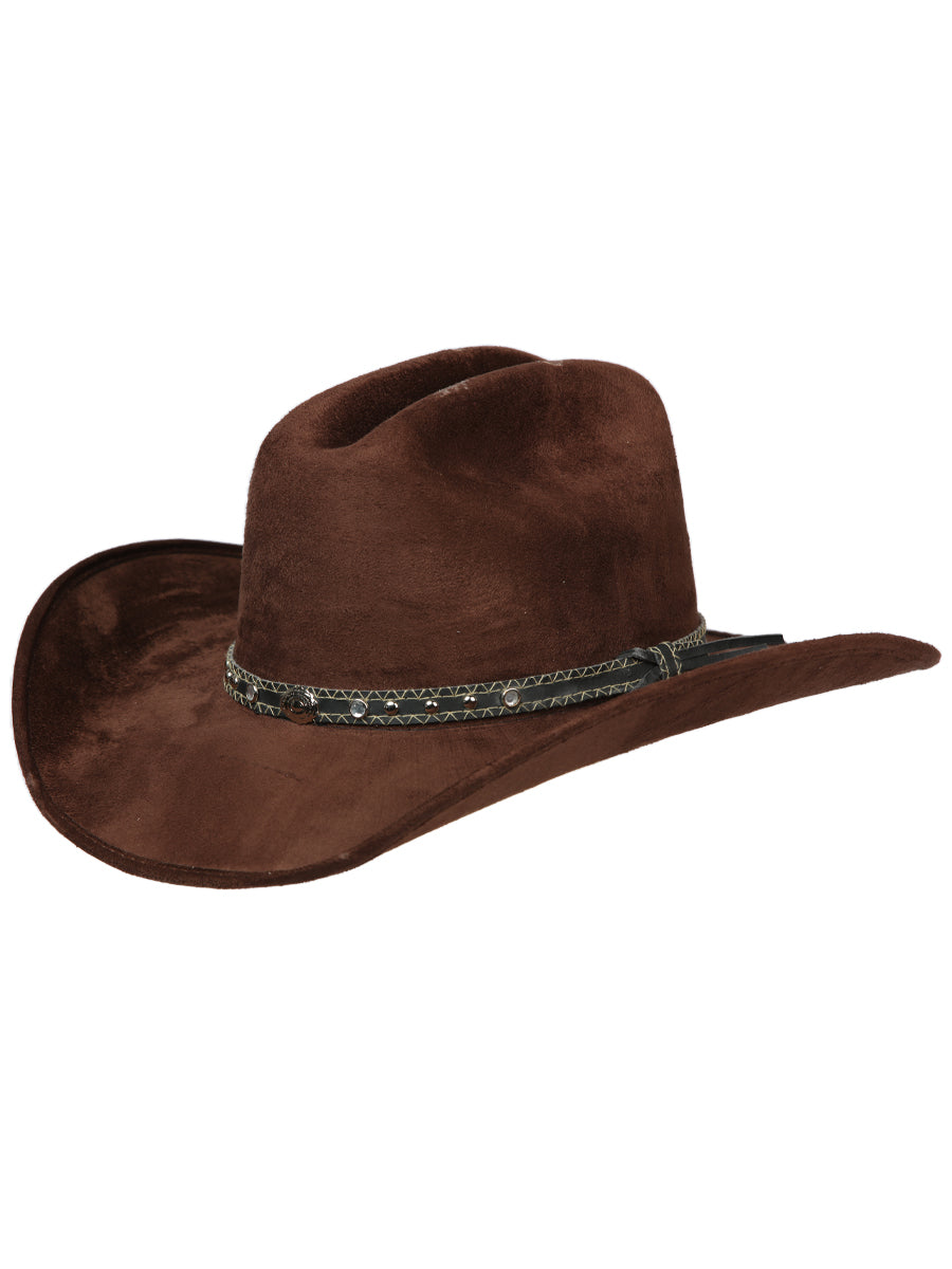 Sombrero Vaquero Horma Monterrey de Gamuza Faux para Hombre 'El General' Monterrey El General Choco