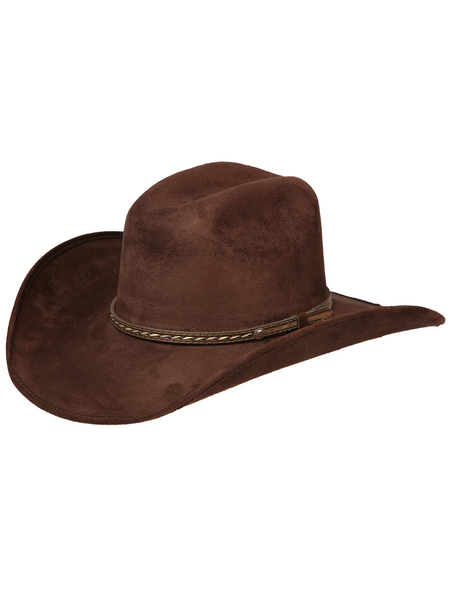 Sombrero Vaquero Horma Toro de Gamuza Faux para Hombre 'El General' Toro El General Choco