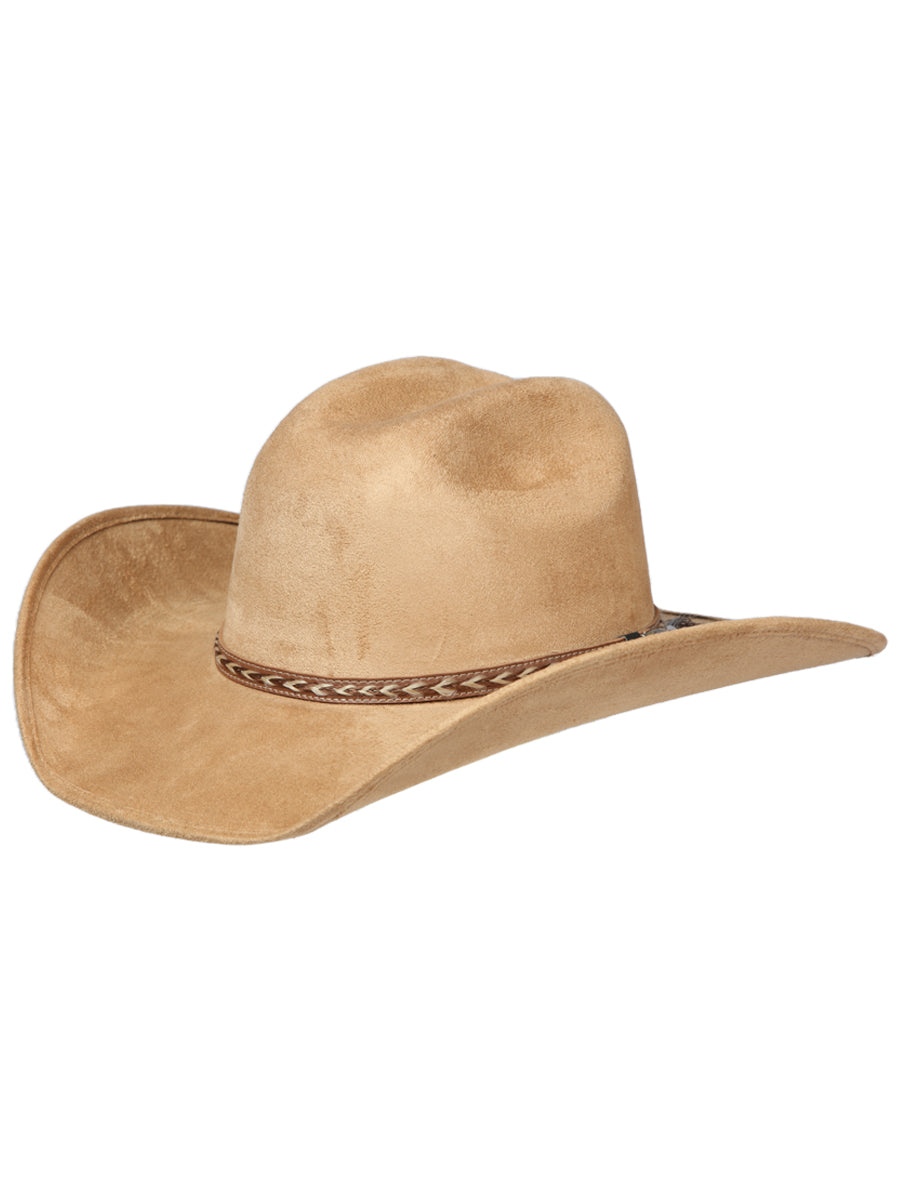 Sombrero Vaquero Horma Toro de Gamuza Faux para Hombre 'El General' Toro El General Camel