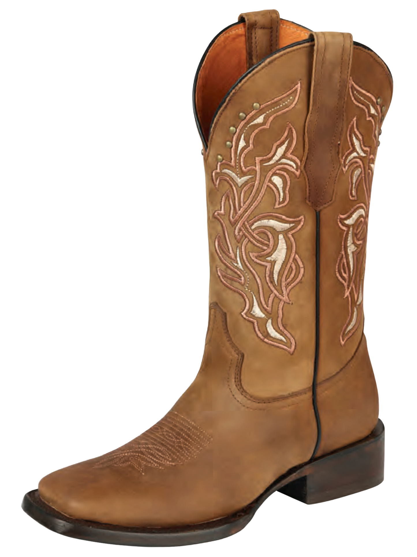 Botas Vaqueras Rodeo Clasicas de Piel Genuina para Mujer 'El General' - ID: 44649 Botas Rodeo Piel Genuina El General 