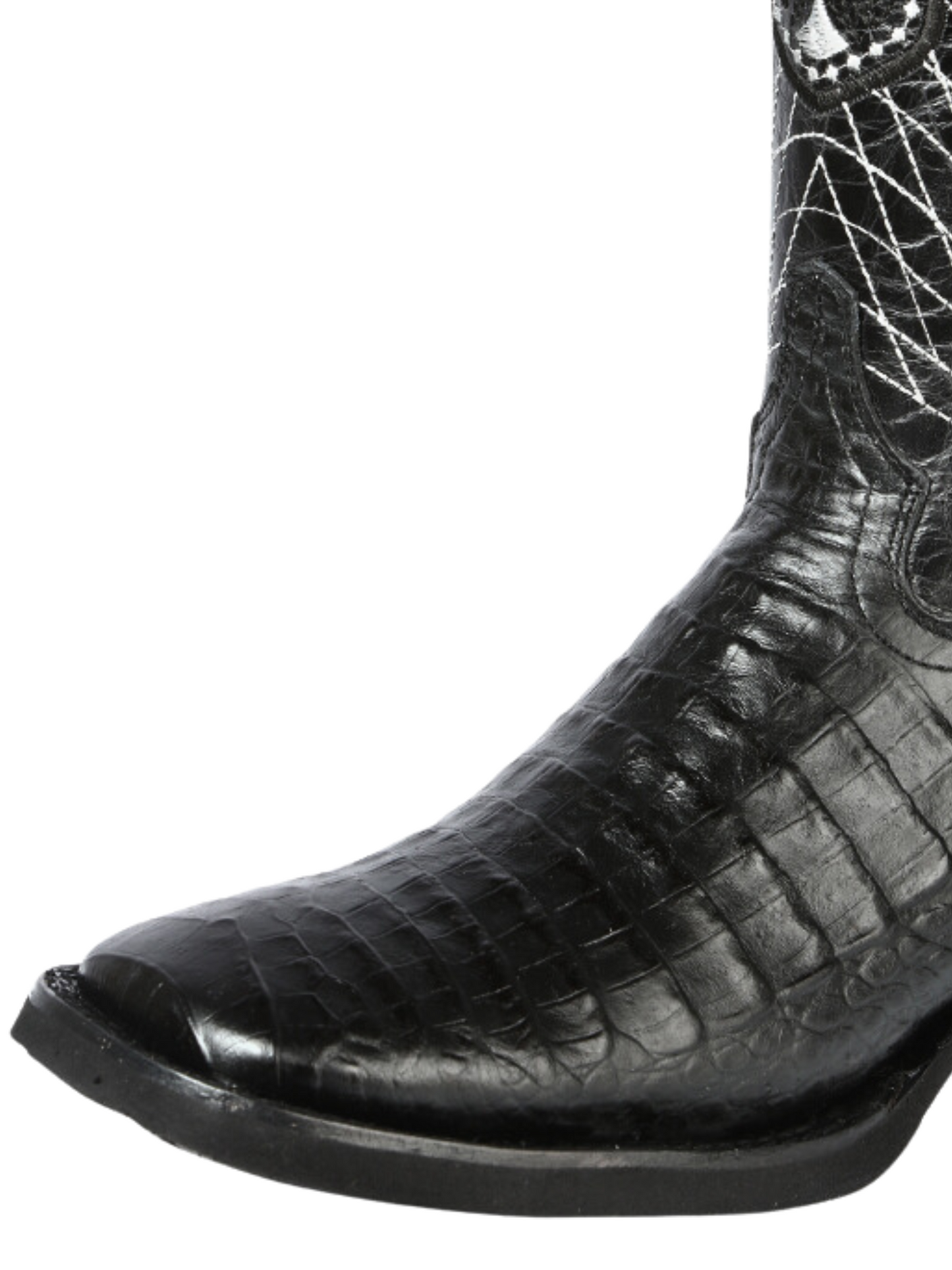 Botas Vaqueras Rodeo Imitacion de Caiman Belly Grabado en Piel Vacuno para Hombre 'El General' - ID: 44671 Botas Caiman Print El General 