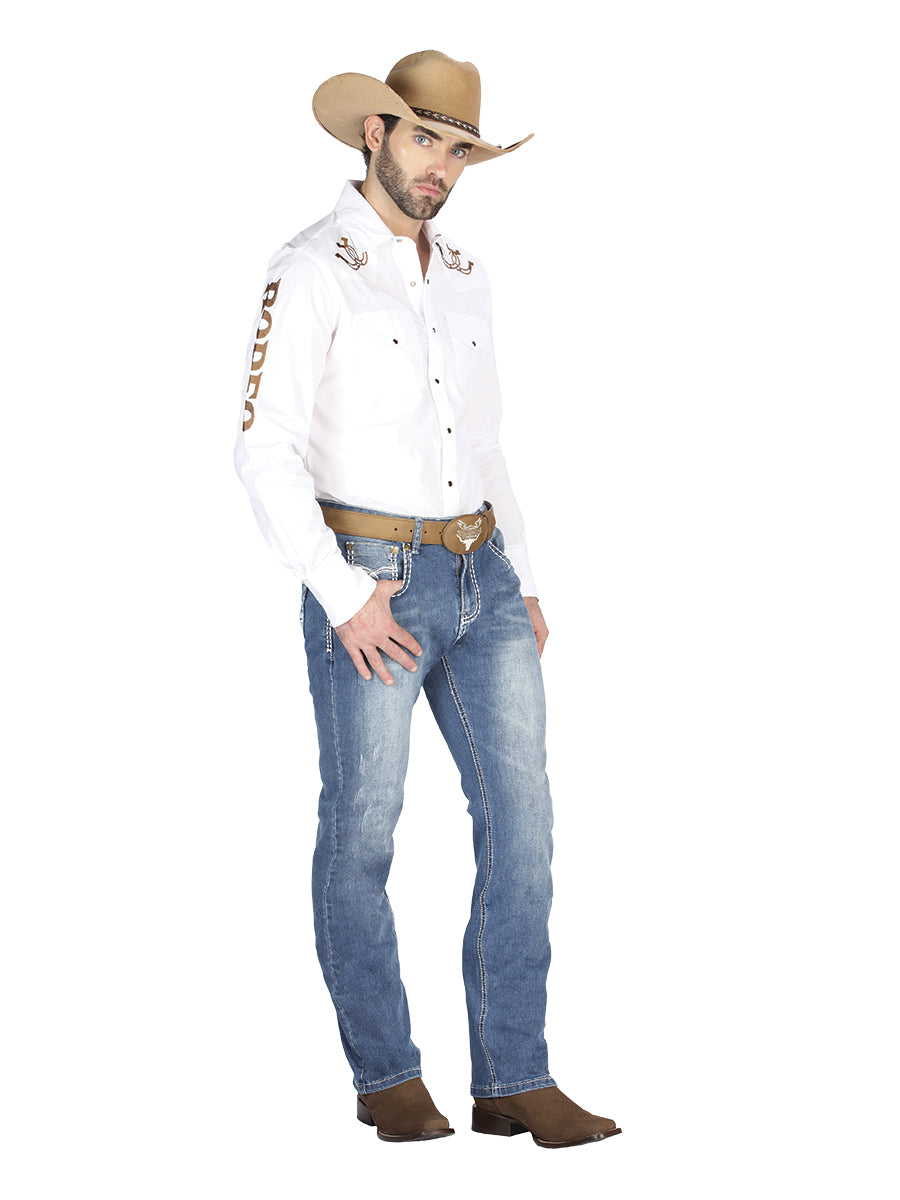 Pantalon Vaquero de Mezclilla Boot Cut Azul Claro para Hombre 'Centenario' - ID: 44846 Pantalones de Vaquero Centenario Light Blue