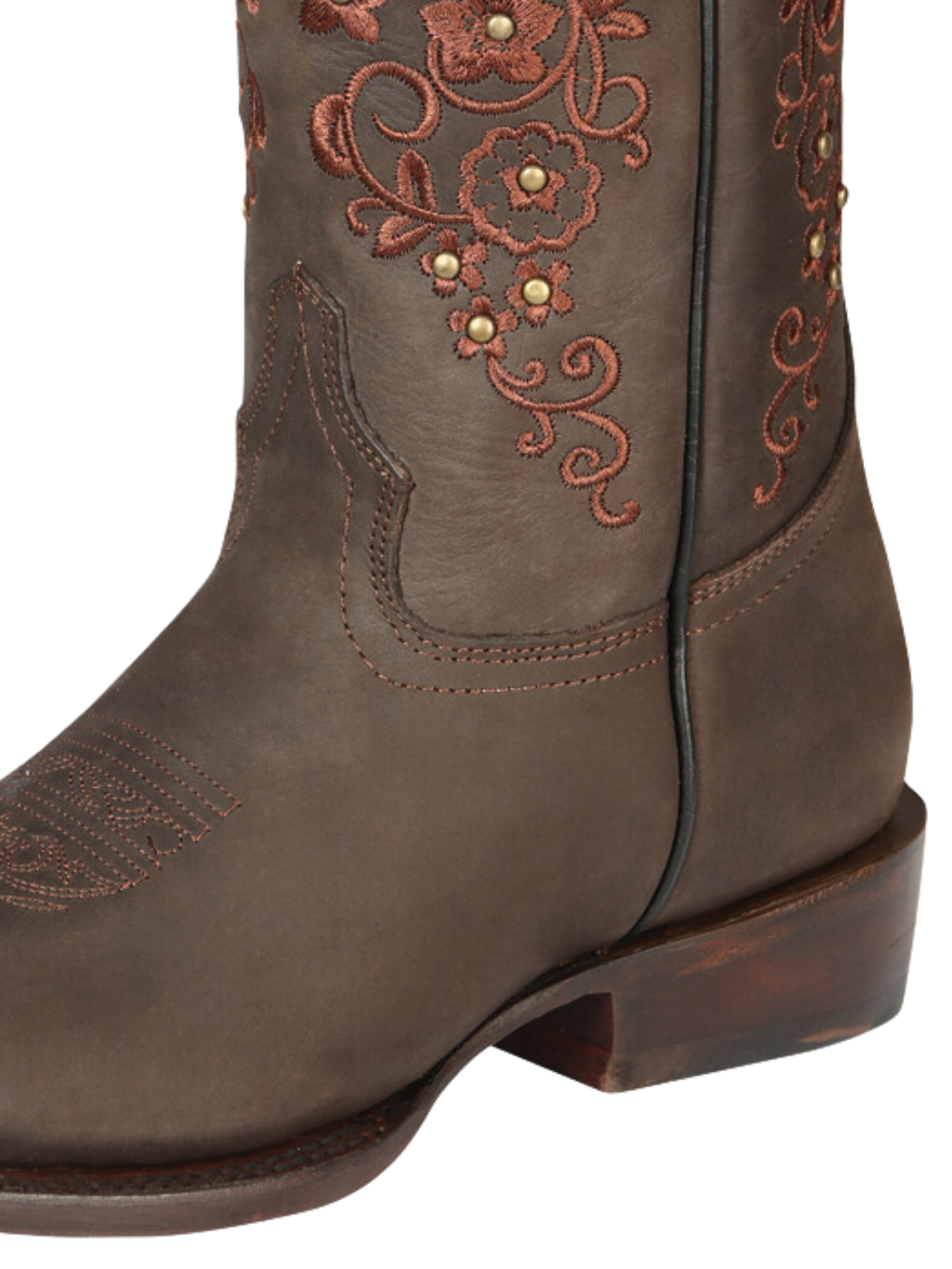 Botas Vaqueras Rodeo Clasicas de Piel Genuina para Mujer 'El General' - ID: 44847 Botas Rodeo Piel Genuina El General 