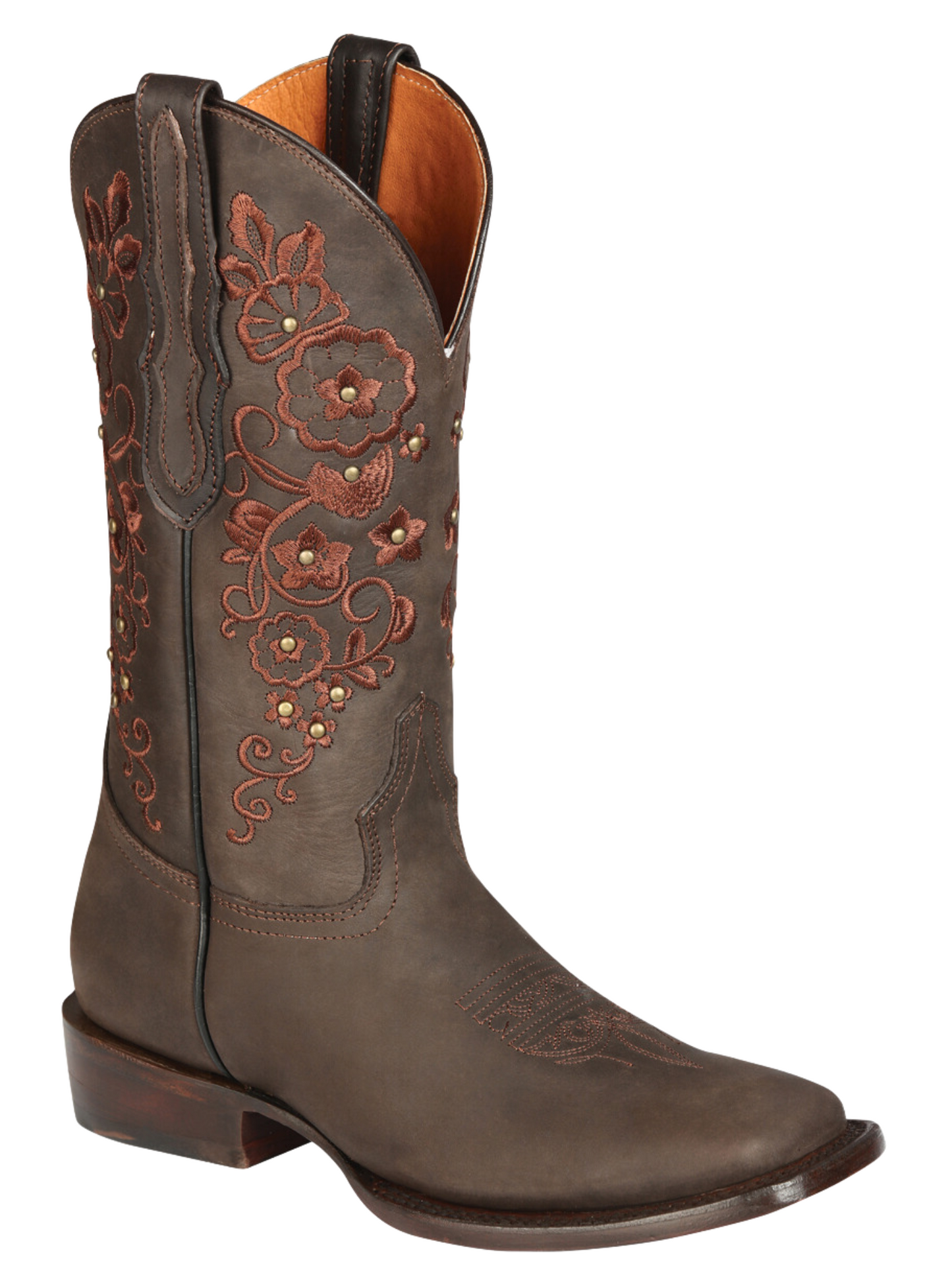 Botas Vaqueras Rodeo Clasicas de Piel Genuina para Mujer 'El General' - ID: 44847 Botas Rodeo Piel Genuina El General 