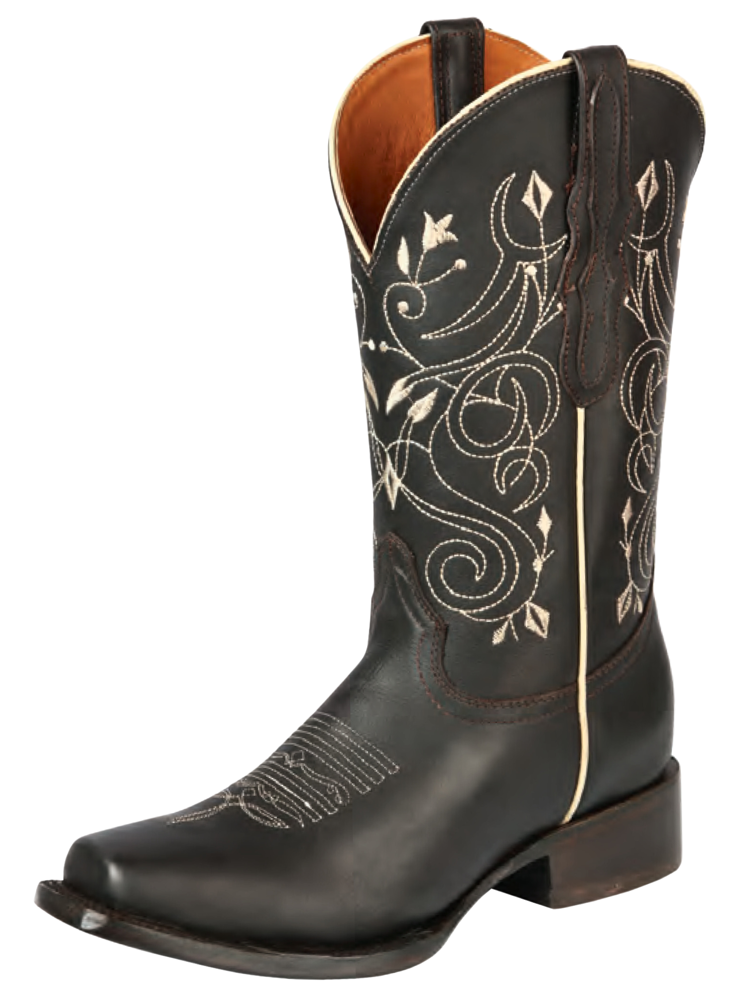 Botas Vaqueras Rodeo Clasicas de Piel Genuina para Mujer 'El General' - ID: 44850 Botas Rodeo Piel Genuina El General 