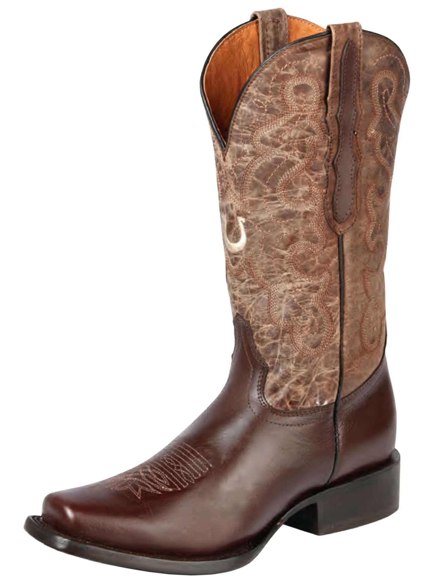 Botas Vaqueras Rodeo Clasicas de Piel Genuina para Mujer 'El General' - ID: 44851 Botas Rodeo Piel Genuina El General 