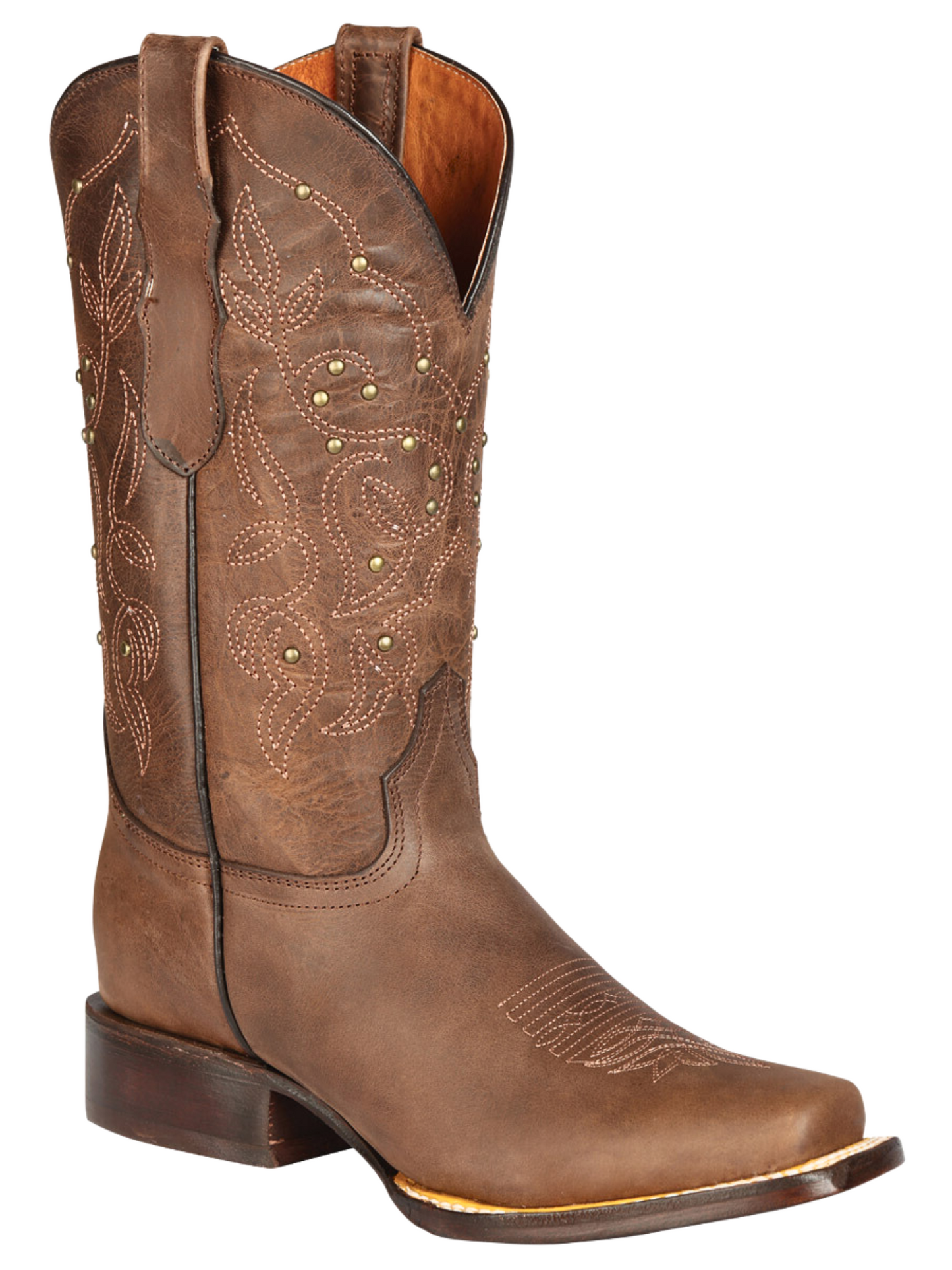 Botas Vaqueras Rodeo Clasicas de Piel Genuina para Mujer 'El General' - ID: 44853 Botas Rodeo Piel Genuina El General 