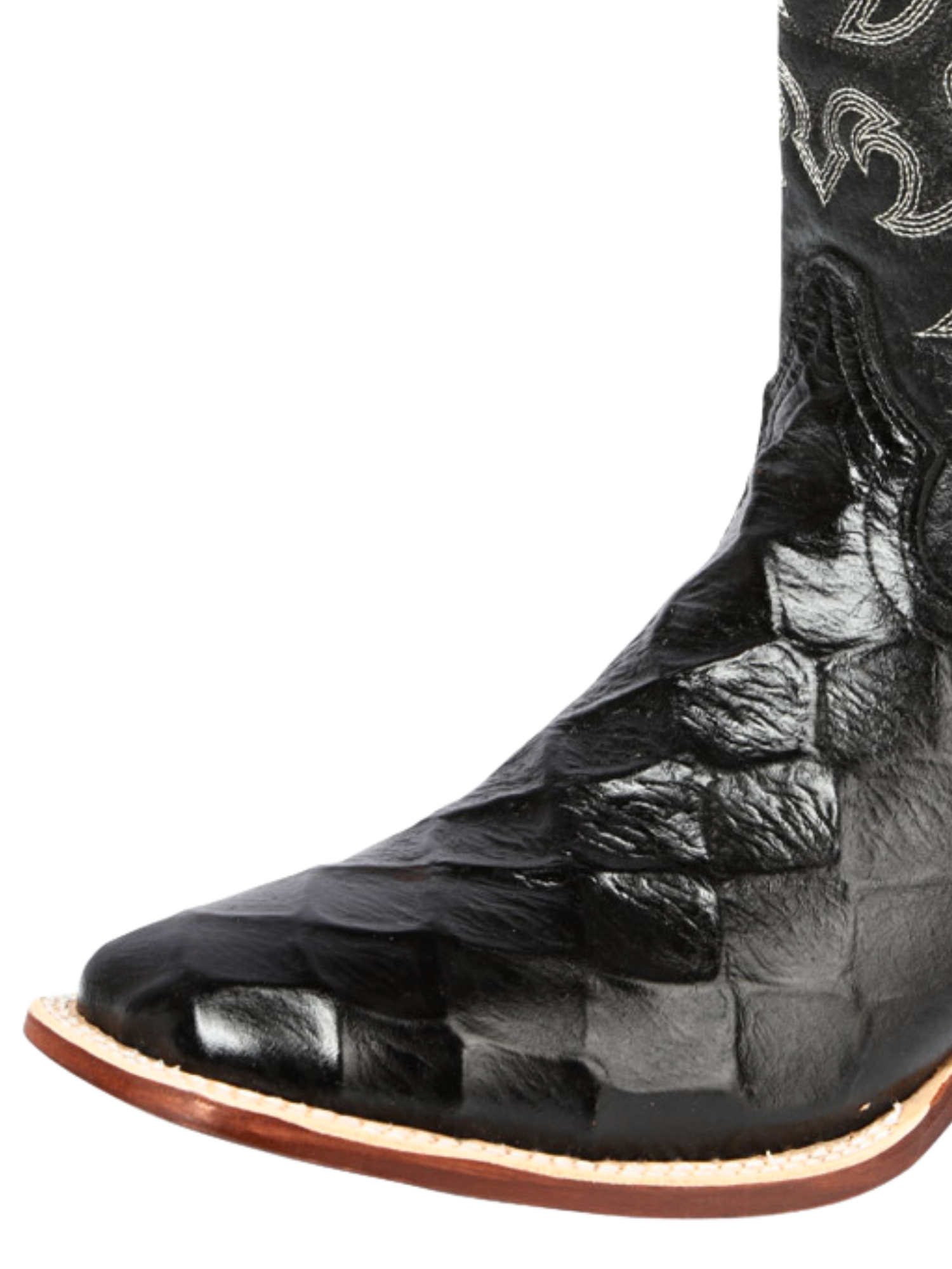 Botas Vaqueras Rodeo Imitacion de Monster Fish Grabado en Piel Vacuno para Hombre 'El Señor de los Cielos' - ID: 44932 Botas Caiman Print El Señor de los Cielos 