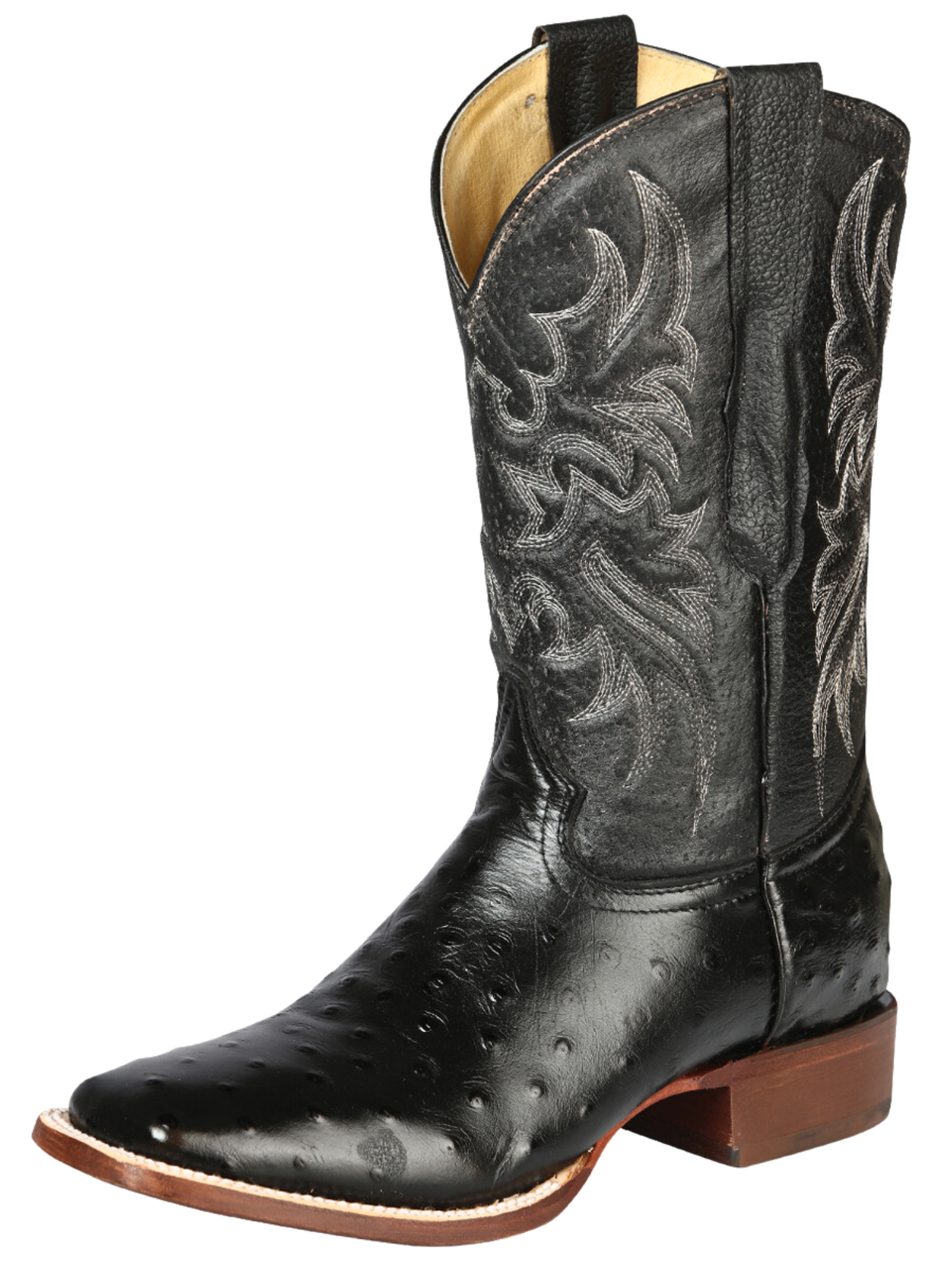 Botas Vaqueras Rodeo Imitacion de Avestruz Grabado en Piel Vacuno para Hombre 'El Señor de los Cielos' - ID: 44935 Botas Caiman Print El Señor de los Cielos 