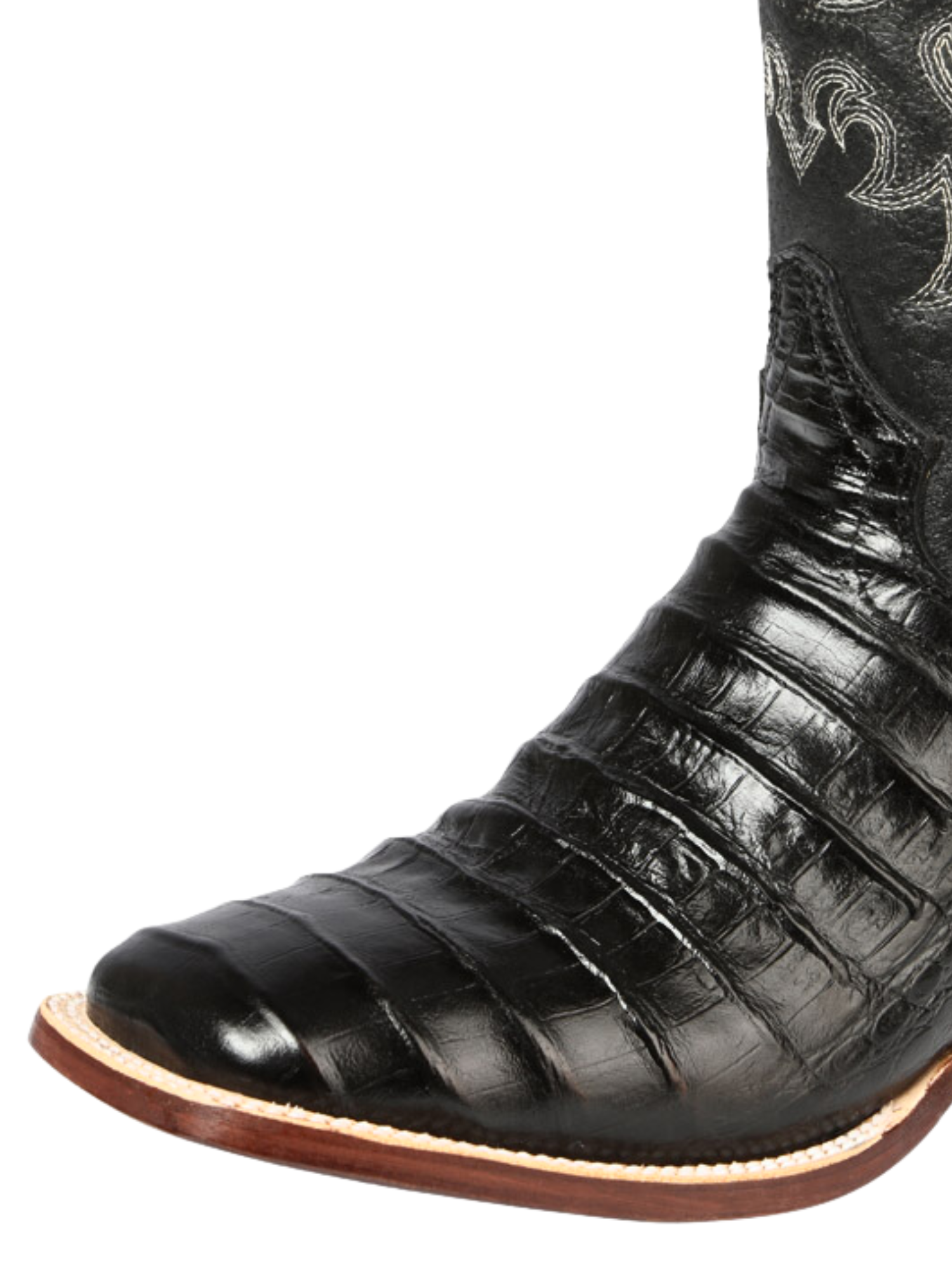 Botas Vaqueras Rodeo Imitacion de Caiman Belly Grabado en Piel Vacuno para Hombre 'El Señor de los Cielos' - ID: 44938 Botas Caiman Print El Señor de los Cielos 