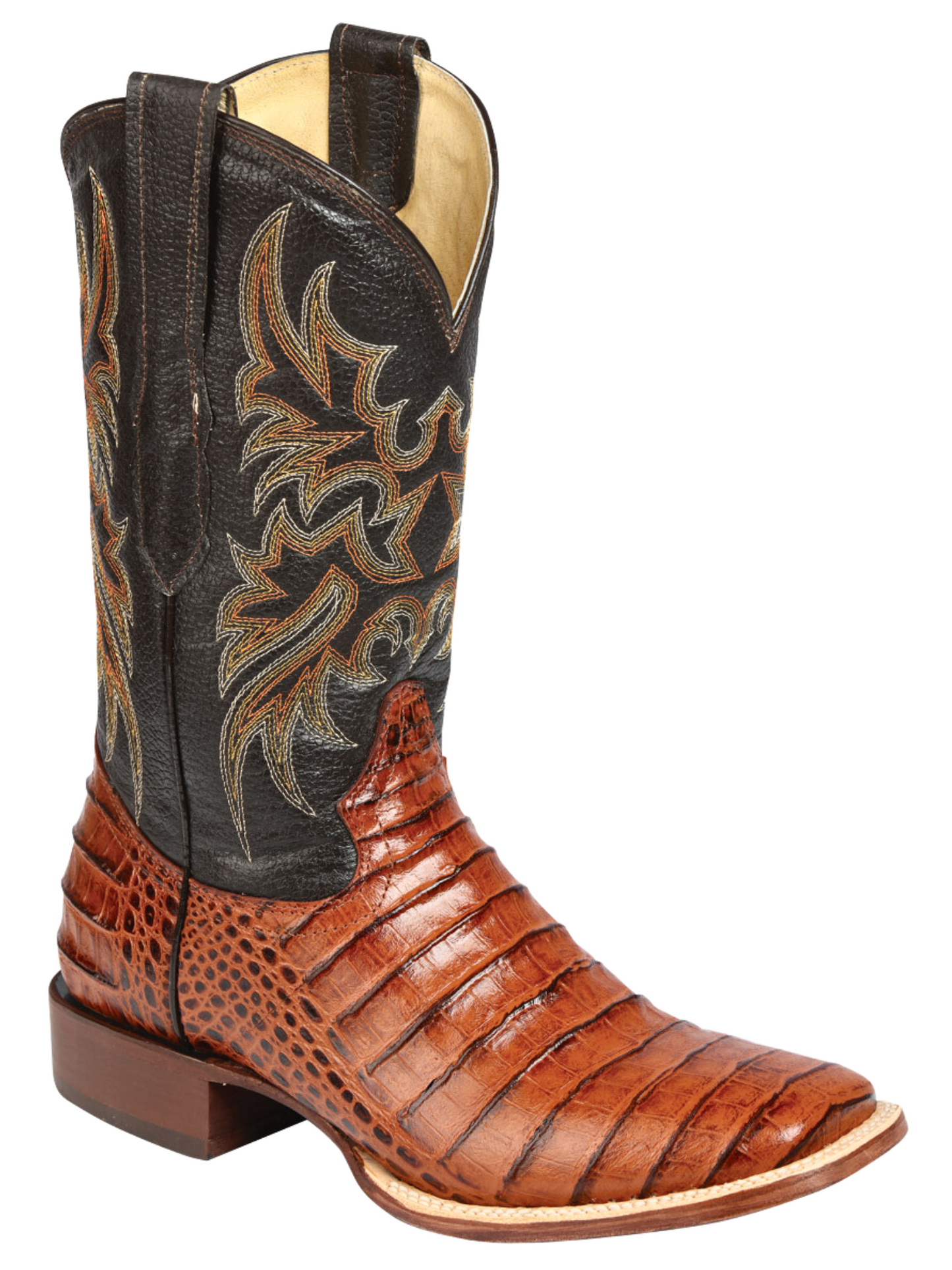 Botas Vaqueras Rodeo Imitacion de Caiman Belly Grabado en Piel Vacuno para Hombre 'El Señor de los Cielos' - ID: 44939 Botas Caiman Print El Señor de los Cielos 