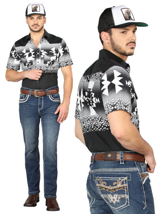 Pantalon Vaquero de Mezclilla Premium Boot Cut, Bordado Stretch Azul Oscuro para Hombre 'Centenario' - ID: 44973 Pantalones de Vaquero Centenario Dark Blue