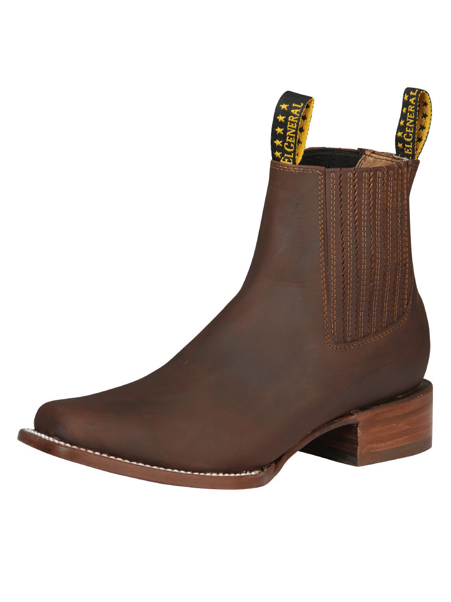 Botines Vaqueros Rodeo Clasicos de Piel Genuina para Hombre 'El General' - ID: 45004