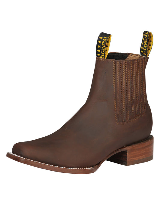 Botines Vaqueros Rodeo Clasicos de Piel Genuina para Hombre 'El General' - ID: 45004