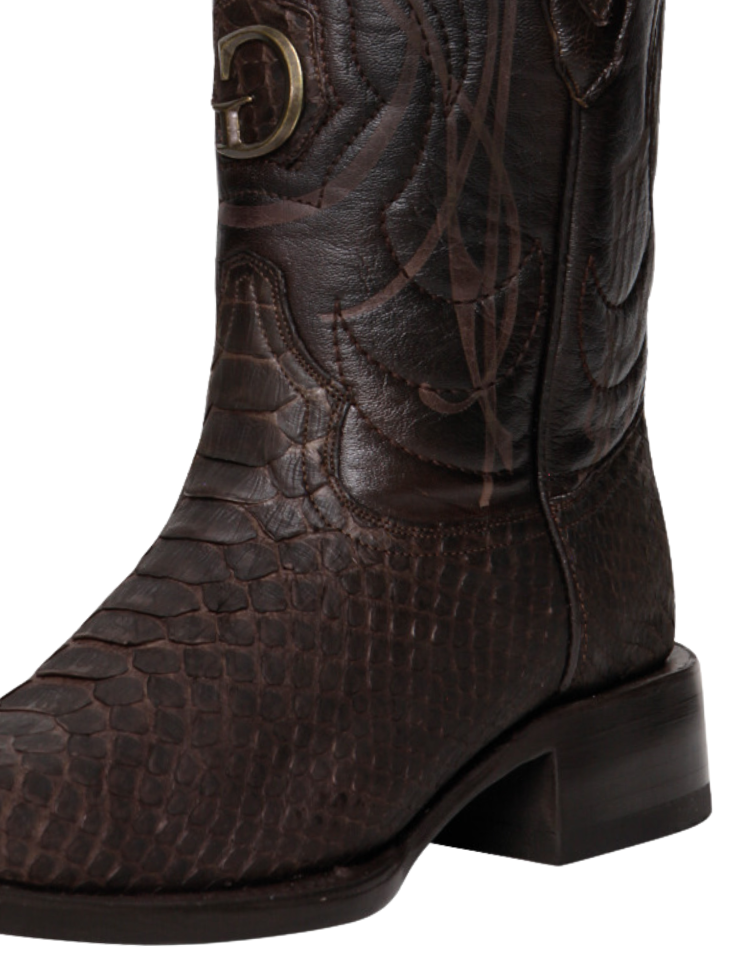 Botas Vaqueras Exoticas de Python Original para Hombre 'El General' - ID: 45088 Botas Python Original El General 