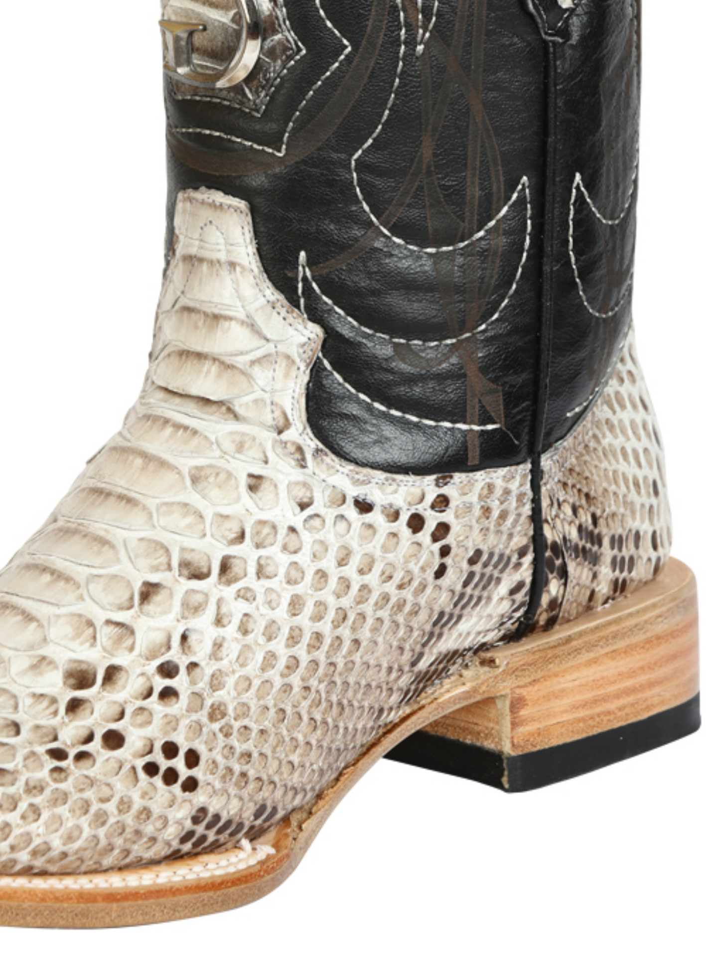 Botas Vaqueras Exoticas de Python Original para Hombre 'El General' - ID: 45501 Botas Python Original El General