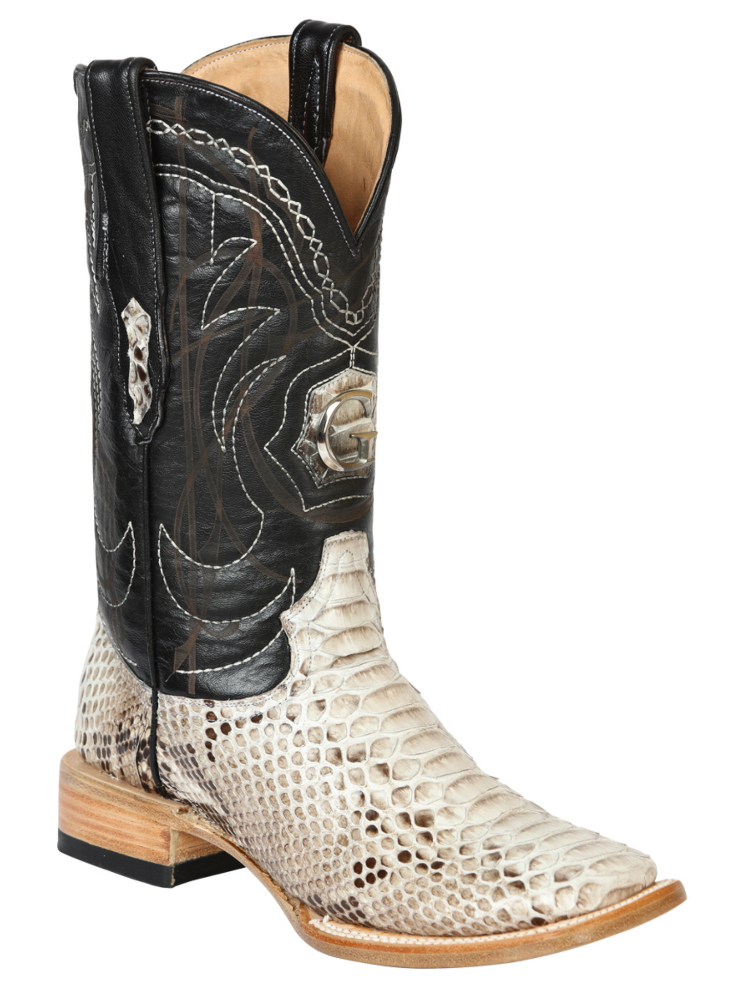 Botas Vaqueras Exoticas de Python Original para Hombre 'El General' - ID: 45501 Botas Python Original El General