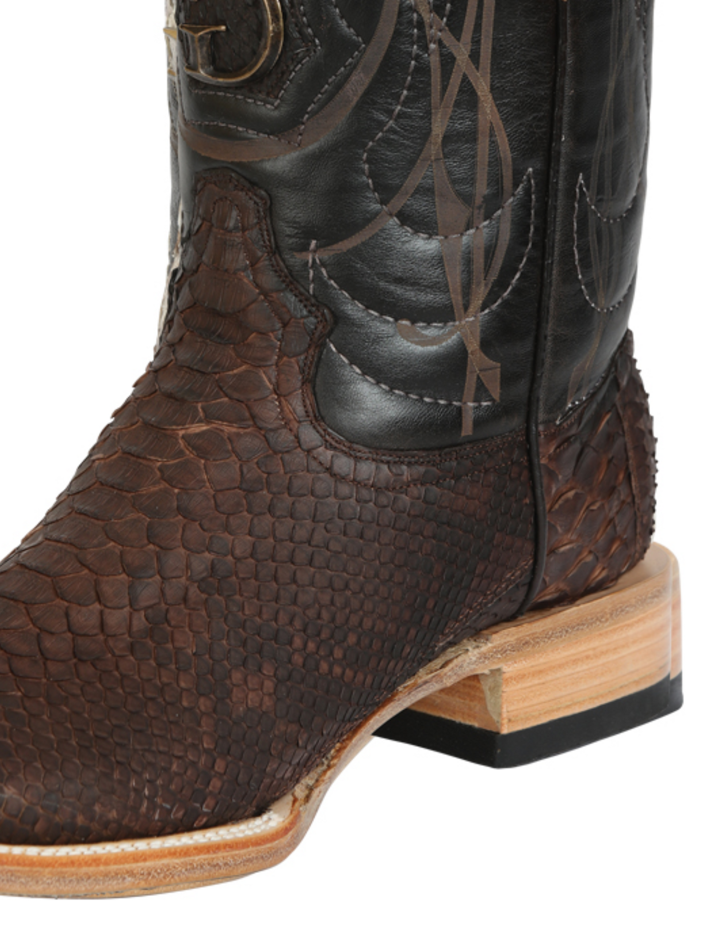 Botas Vaqueras Exoticas de Python Original para Hombre 'El General' - ID: 45502 Botas Python Original El General