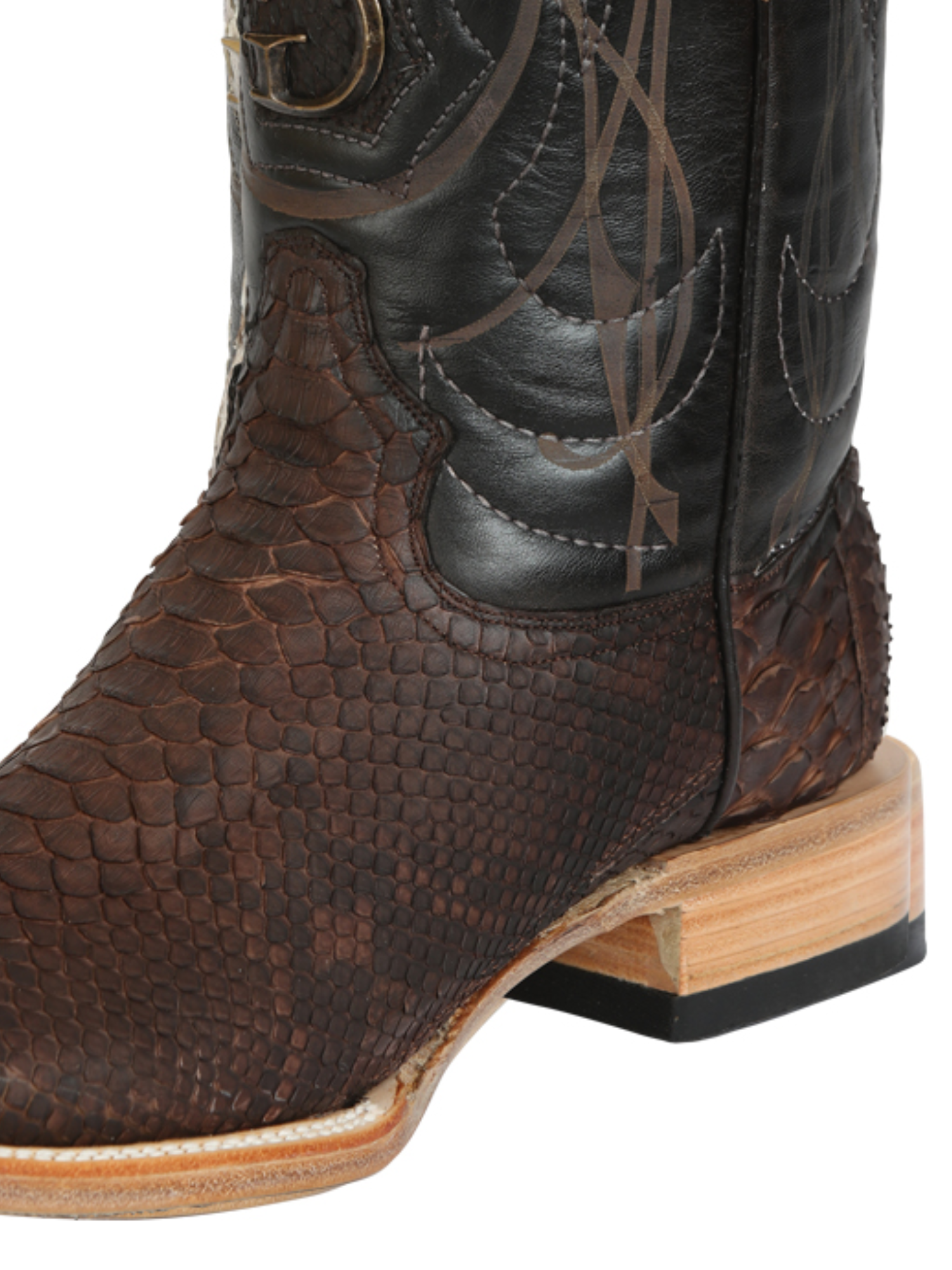 Botas Vaqueras Exoticas de Python Original para Hombre 'El General' - ID: 45502 Botas Python Original El General