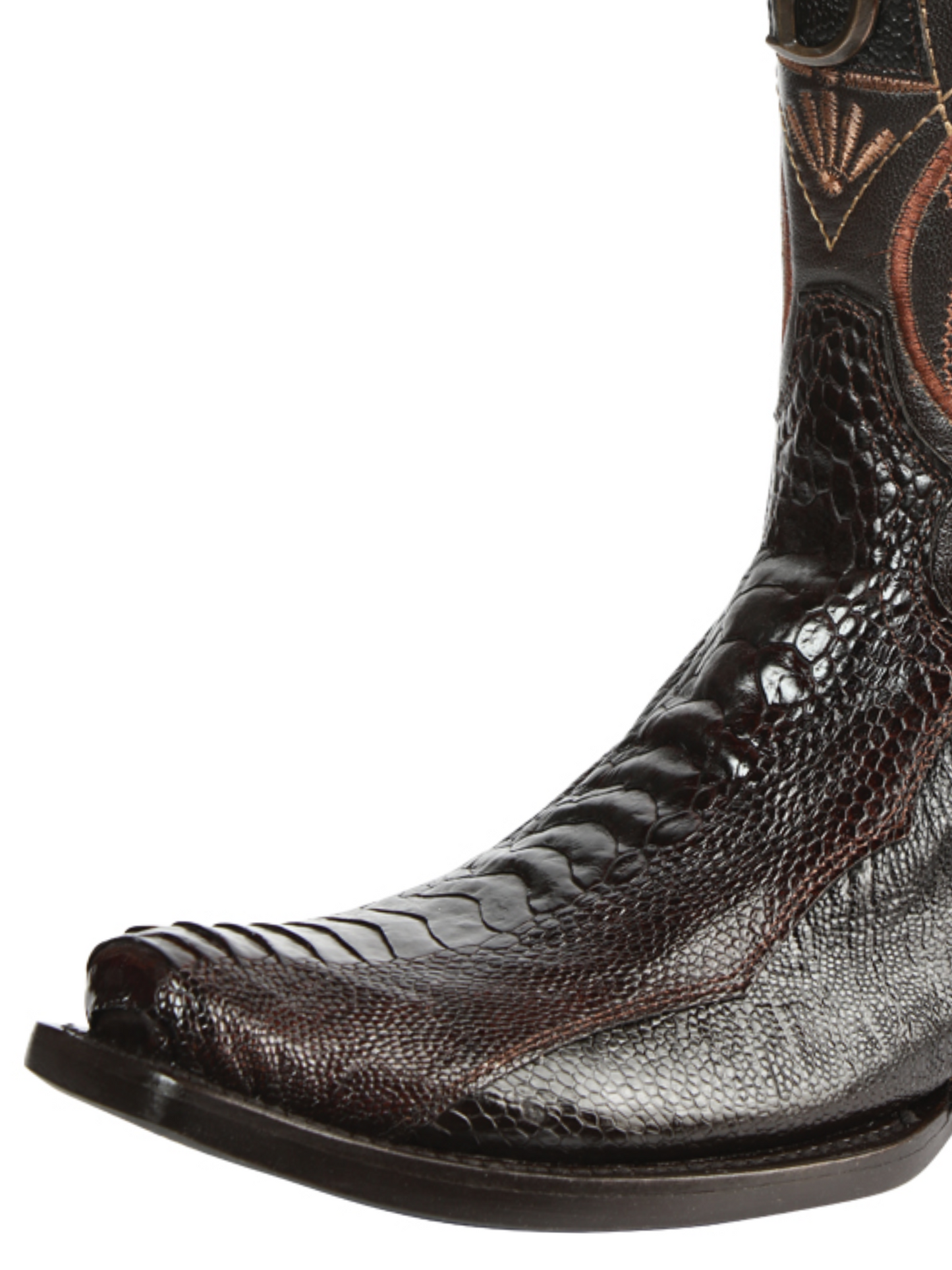 Botas Vaqueras Exoticas de Pata de Avestruz Original para Hombre 'El General' - ID: 45511 Botas Avestruz Original El General