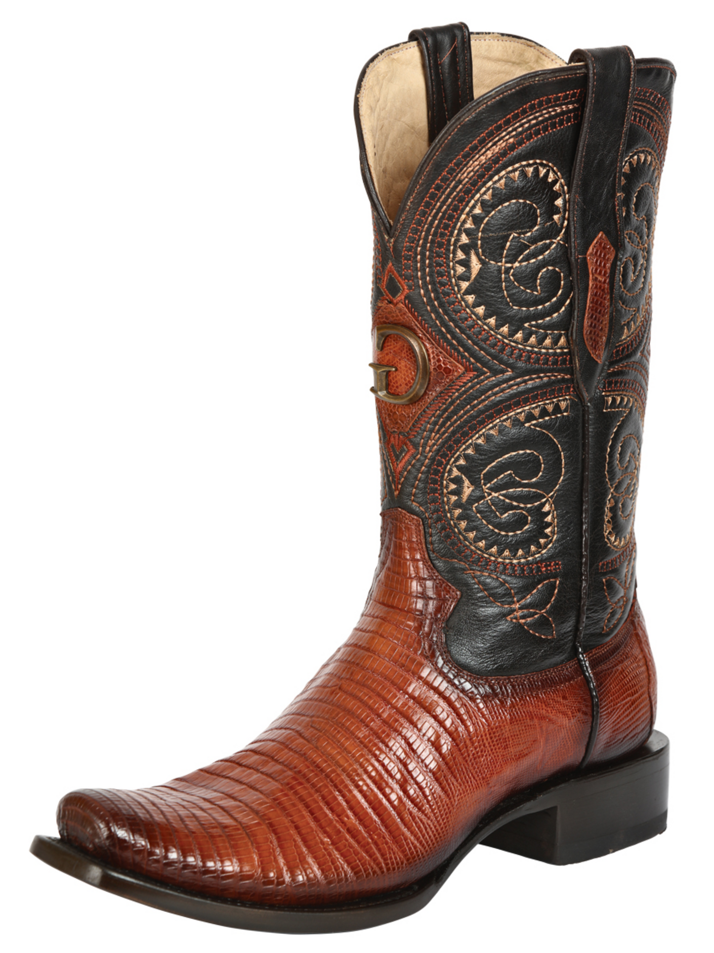 Botas Vaqueras Exoticas de Lizard Original para Hombre 'El General' - ID: 45514 Botas Lizard Original El General Cognac