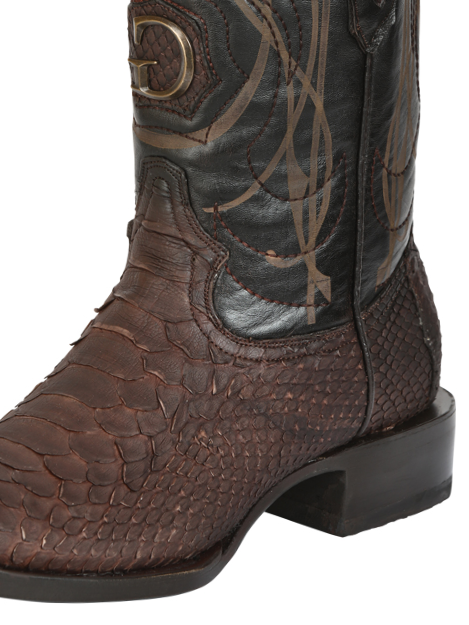 Botas Vaqueras Exoticas de Python Original para Hombre 'El General' - ID: 45524 Botas Python Original El General