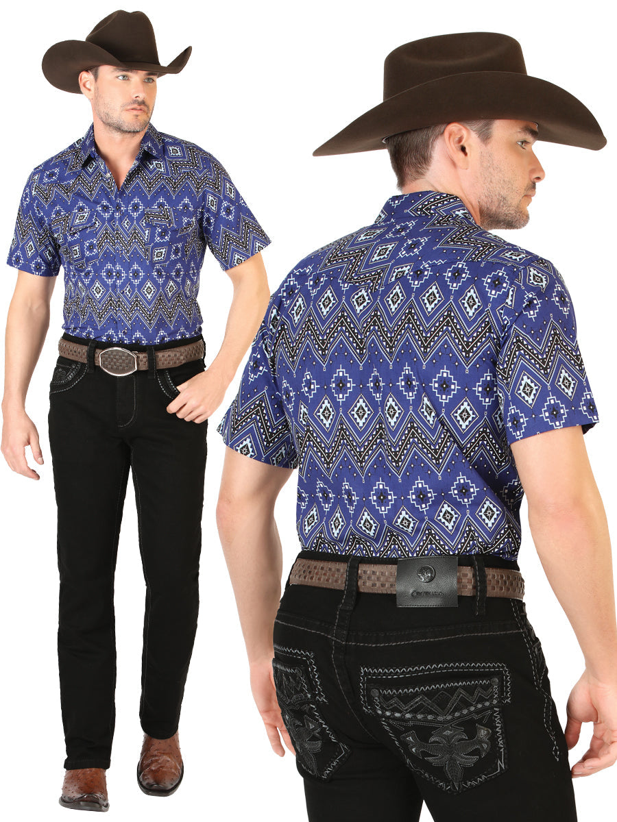 Pantalon Vaquero de Mezclilla Premium Boot Cut, Bordado Stretch Negro para Hombre 'Centenario' - ID: 45538 Pantalones de Vaquero Centenario Black