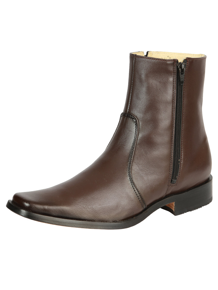 Men's Classic Dress Boots with Double Closure in Genuine Leather 'El Besserro'