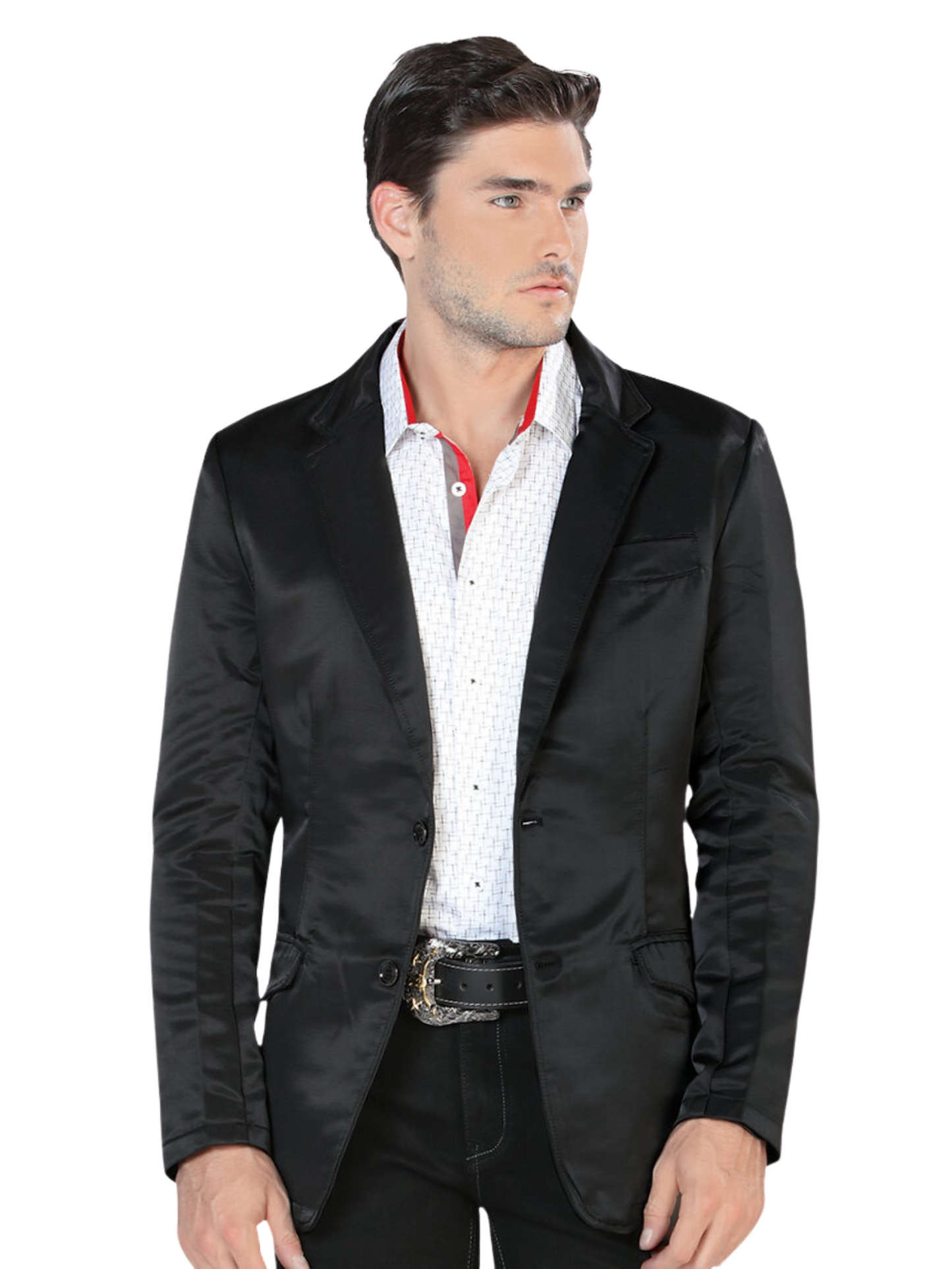 Saco Casual Liso para Hombre 'Lamasini' - ID: 492 Sacos Casuales Lamasini Black