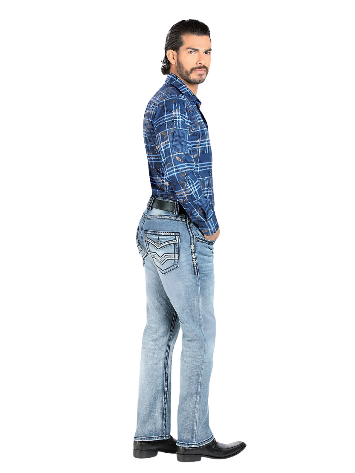 Men's Stretch Boot Cut Denim Jeans 'Lamasini' - ID: 1851