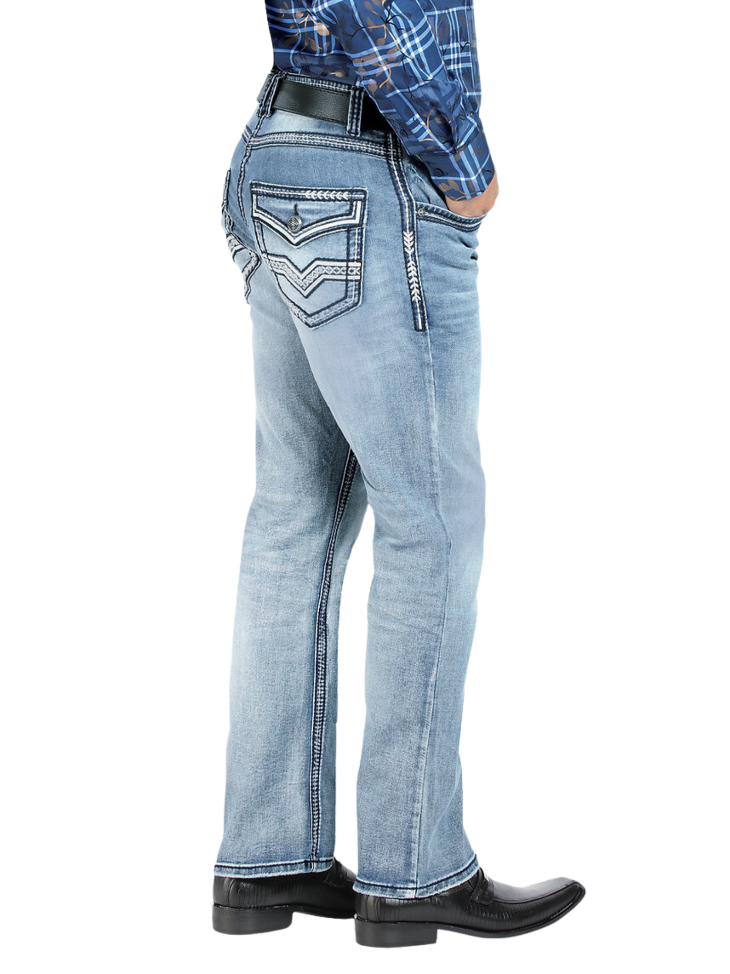 Men's Stretch Boot Cut Denim Jeans 'Lamasini' - ID: 1851