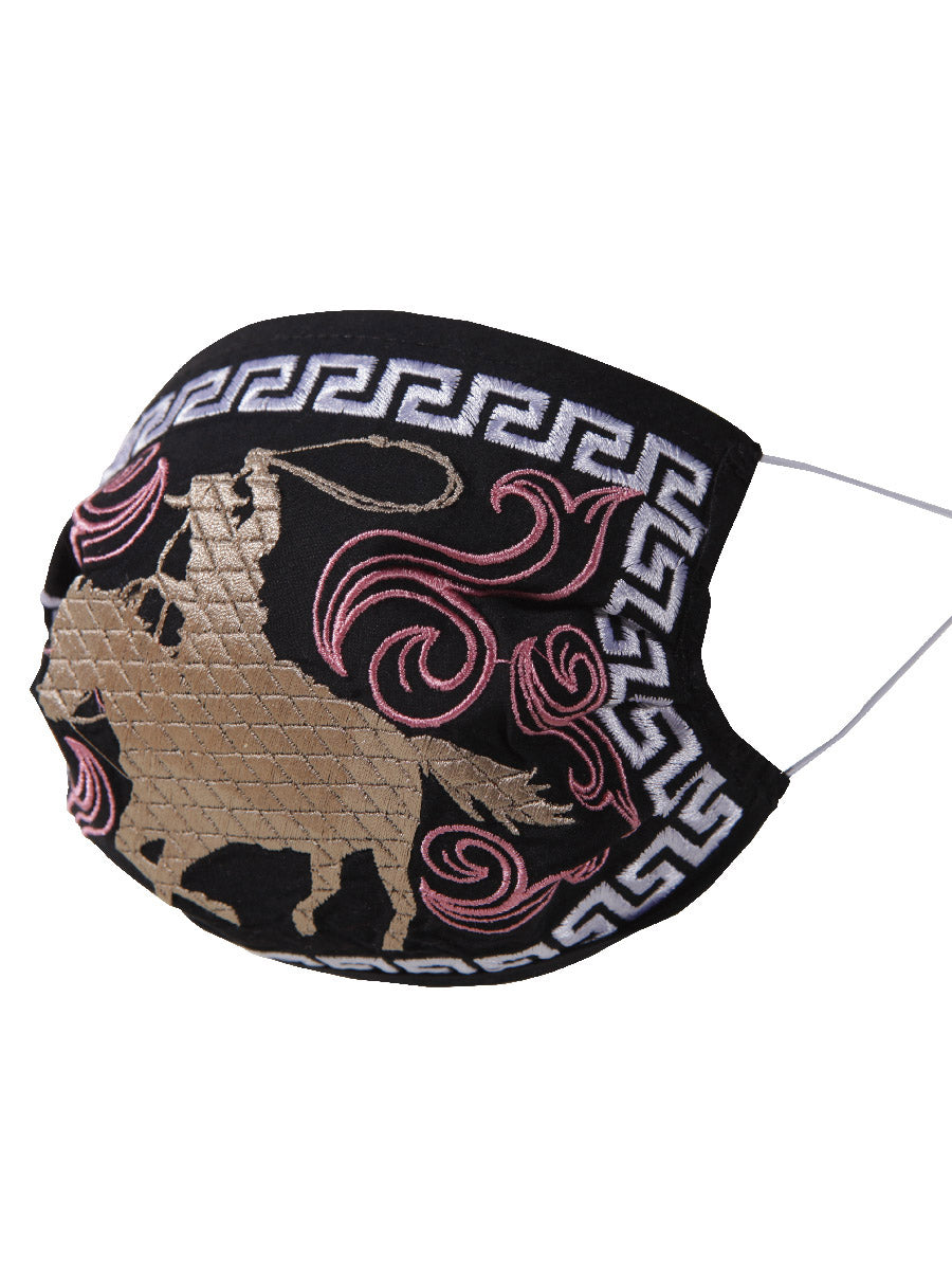 Cowboy Horse Rider Face Mask - Cubrebocas Bordado con Diseño de Jinete - ID: 125577 Cubrebocas Don Max Default Title