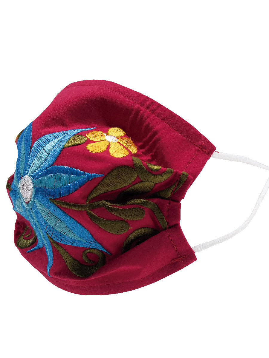 Floral Mexican Face Mask - Cubrebocas Bordado Floral - ID: 125587 Cubrebocas Don Max Default Title