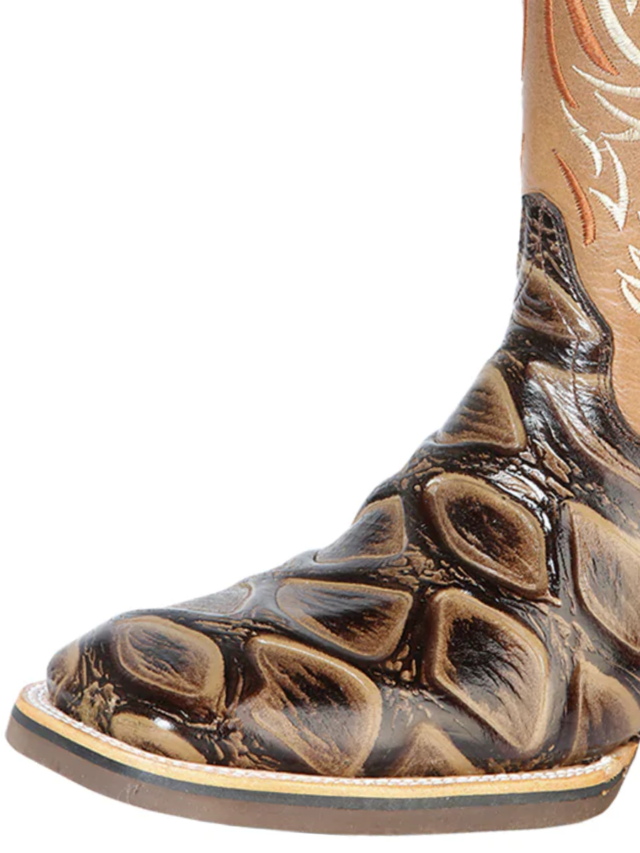 Botas Vaqueras Imitacion de Pez Jumbo Grabado en Piel Vacuno para Hombre 'Jar Boot's' - ID: 126478 Botas Monster Fish Print Jar Boot's 