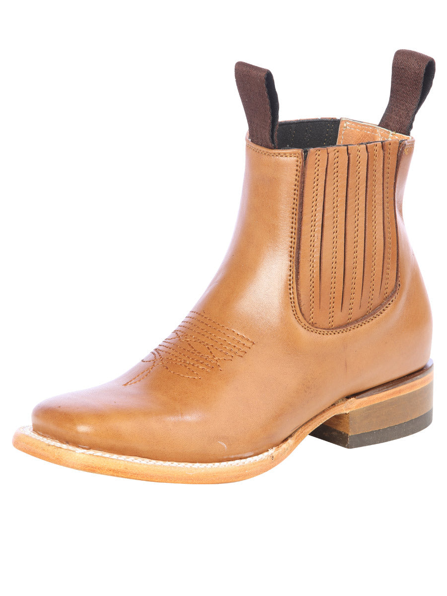 Kids - Botines Vaqueros Clasicos de Piel Genuina para Niños 'Jar Boots' - ID: 126599 Botines Vaqueros Jar Boots Miel