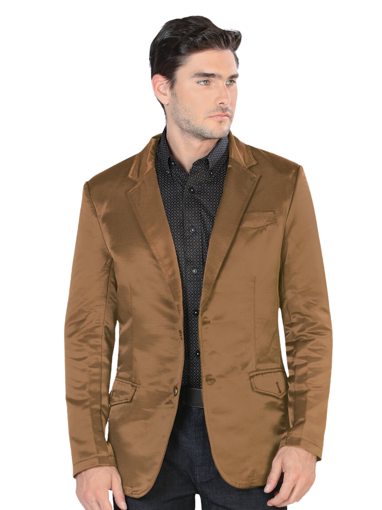 Saco Casual Liso para Hombre 'Lamasini' - ID: 492 Sacos Casuales Lamasini Light Brown