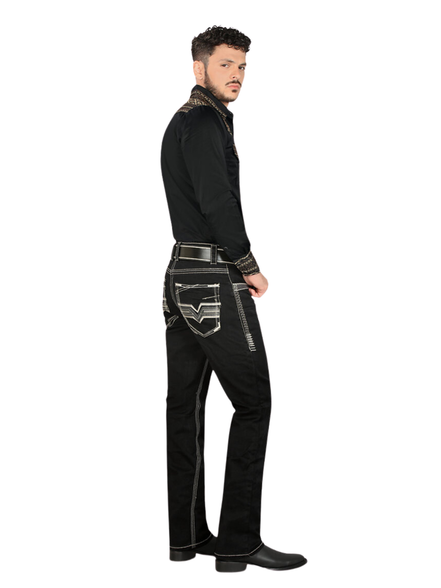 Pantalon Vaquero de Mezclilla Stretch Boot Cut para Hombre 'Lamasini' - ID: 1868